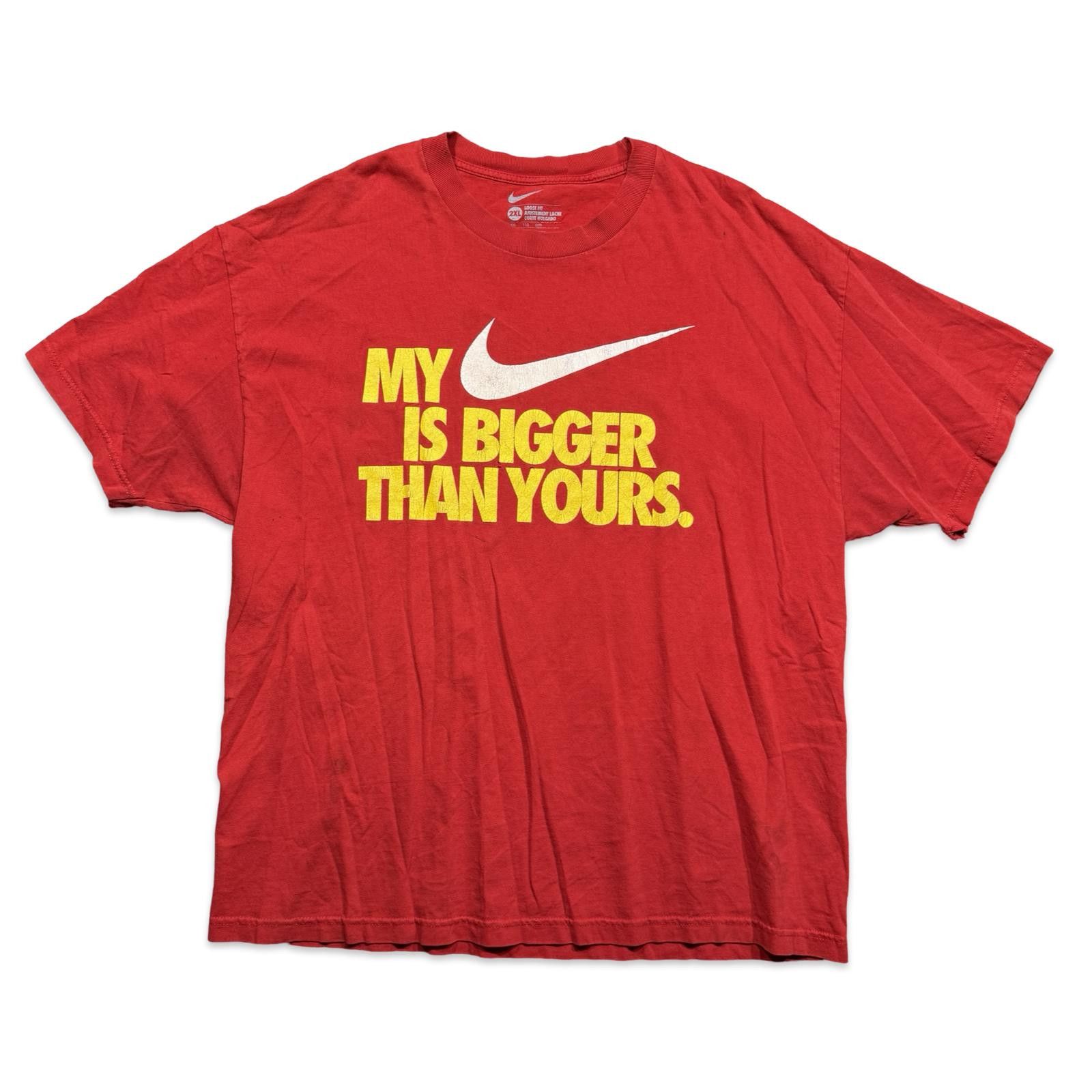 Nike Nike My Swoosh Is Bigger Than Yours Red Graphic T-Shirt Size US XXL / EU 58 / 5 - 1 Thumbnail