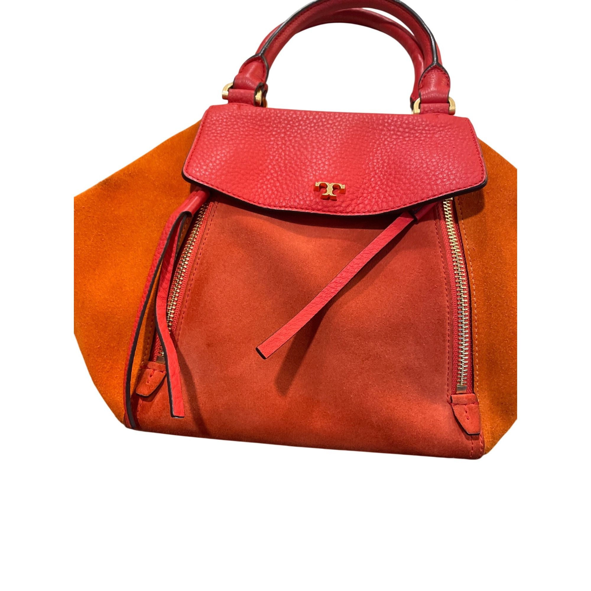 Tory Burch Tory Burch wms red orange suede leather tassled crossbody ha Size ONE SIZE - 4 Thumbnail