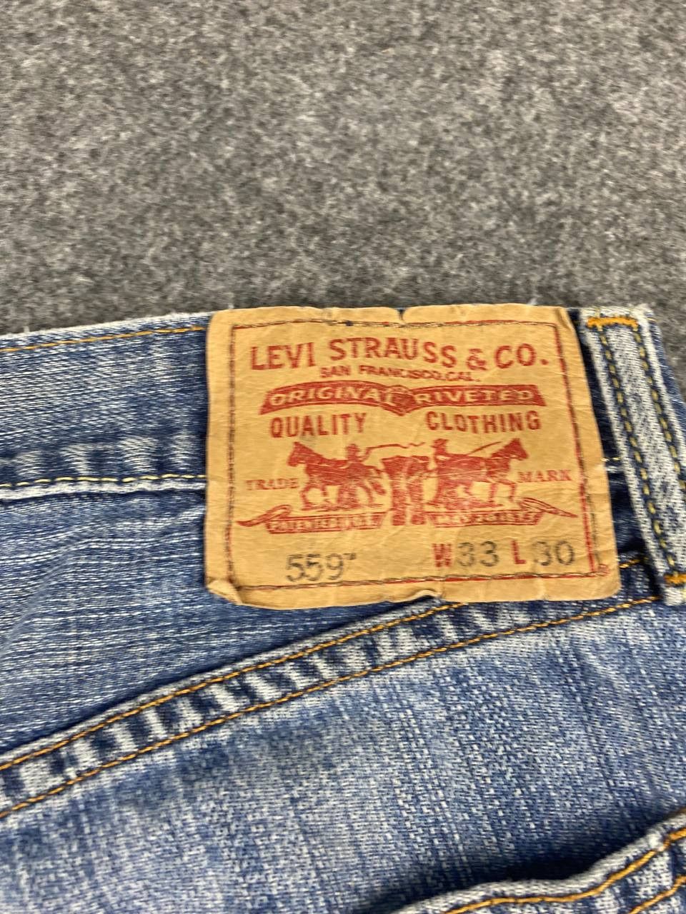 Levi's levis 569 relaxed straight distressed denim Size US 34 / EU 50 - 6 Thumbnail