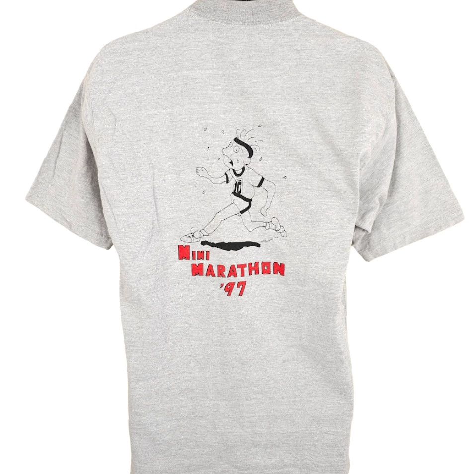 Vintage VINTAGE Mini Marathon T Shirt Mens Size Medium 90s Union Texas Pakistan Karachi Gray Cotton Crew Neck Short Sleeve Graphic Tee Size US M / EU 48-50 / 2 - 4 Thumbnail