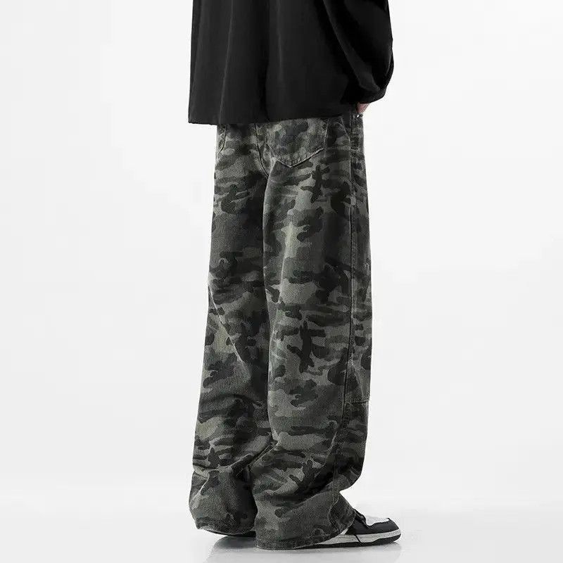 Japanese Brand Retro loose straight camouflage jeans Size US 32 / EU 48 - 3 Thumbnail