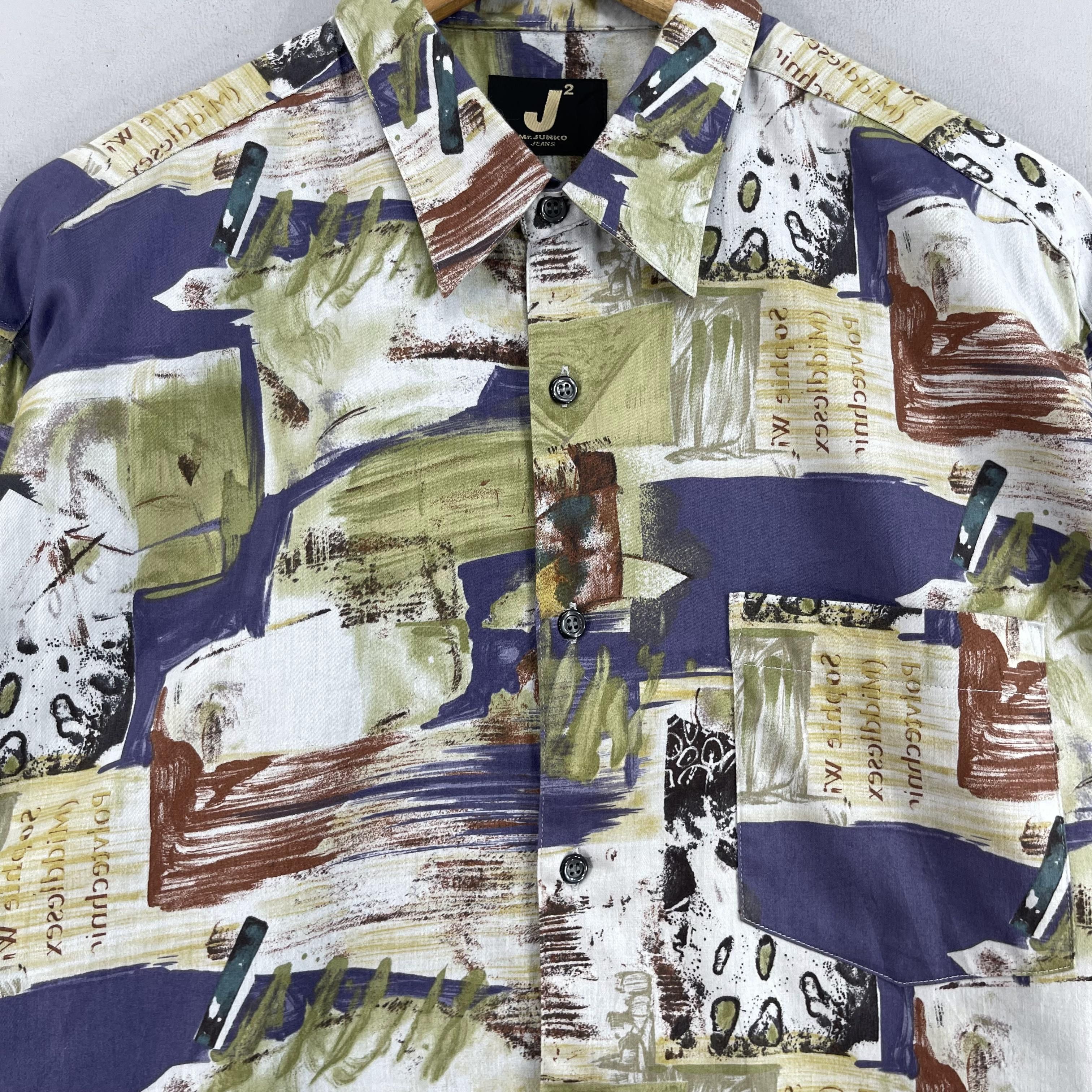 Art Comes First × Japanese Brand × Vintage MR JUNKO Pop Art Psychedelic Crazy Funky Motive Button Up Size US L / EU 52-54 / 3 - 2 Thumbnail
