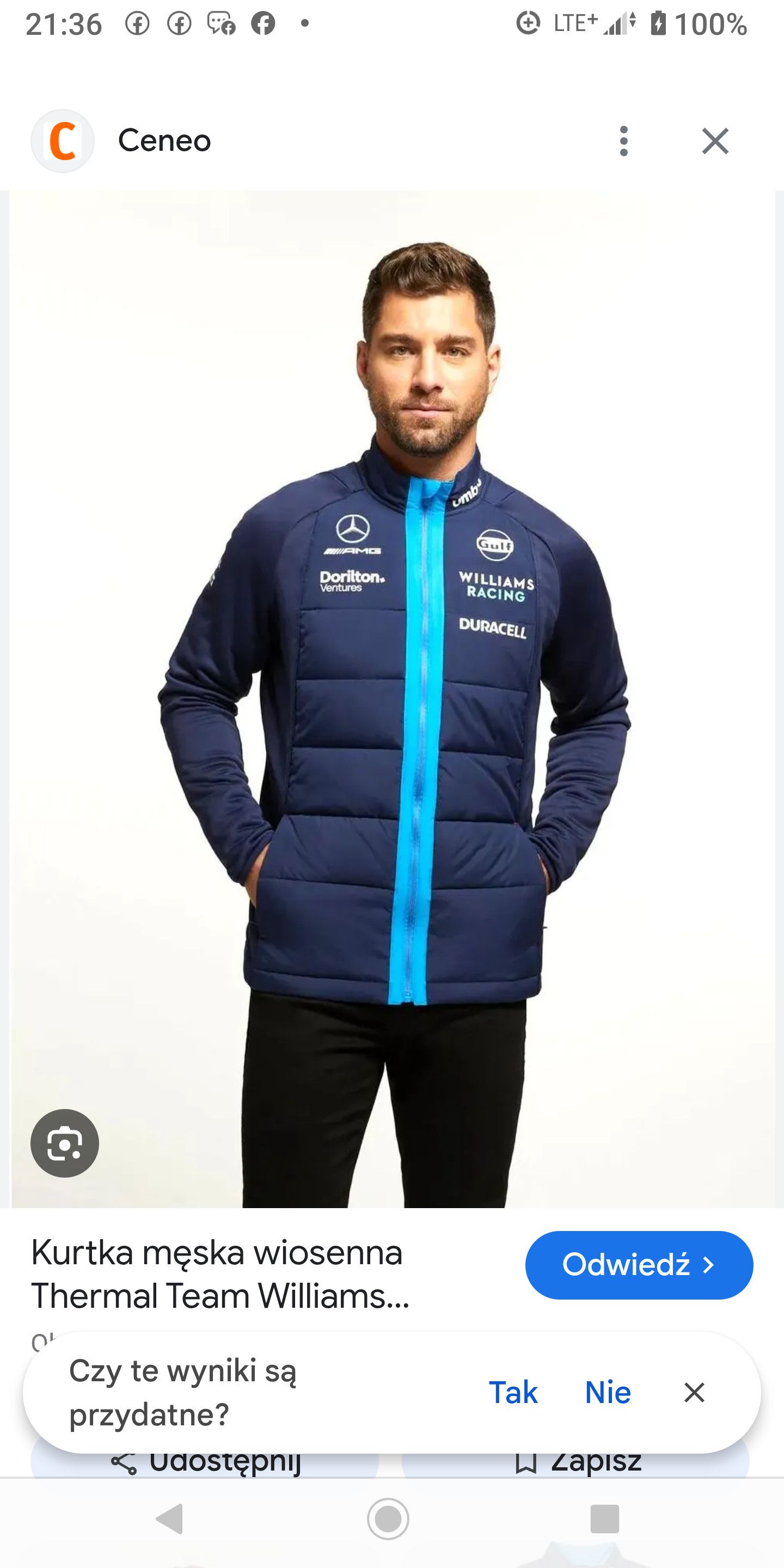 Umbro Hybrid jacket, Williams x Umbro, navy blue Size US L / EU 52-54 / 3 - 10 Thumbnail