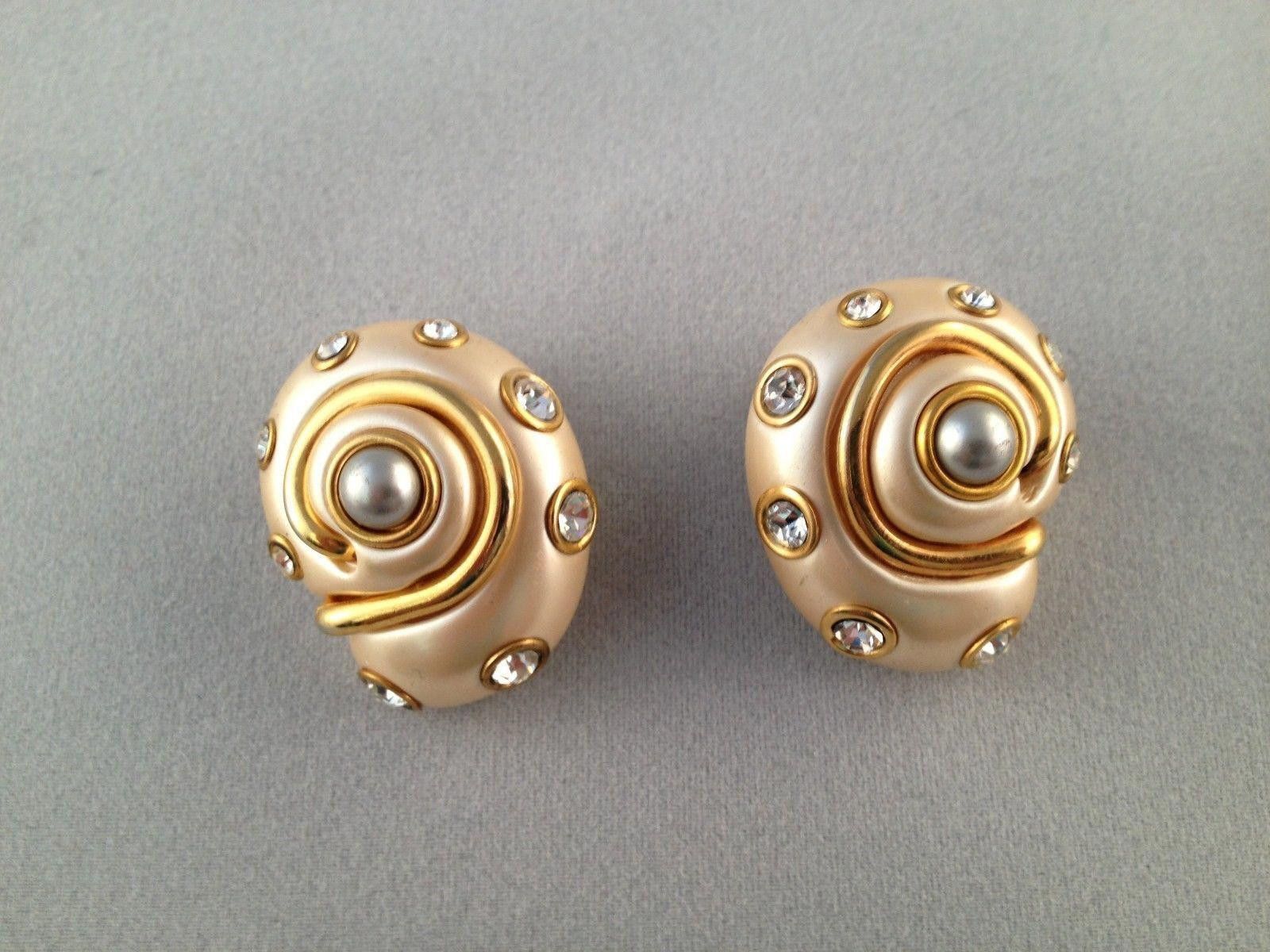 Designer Kenneth Lane Shell 2 Tone Simulated Shell Earrings Size ONE SIZE - 2 Thumbnail