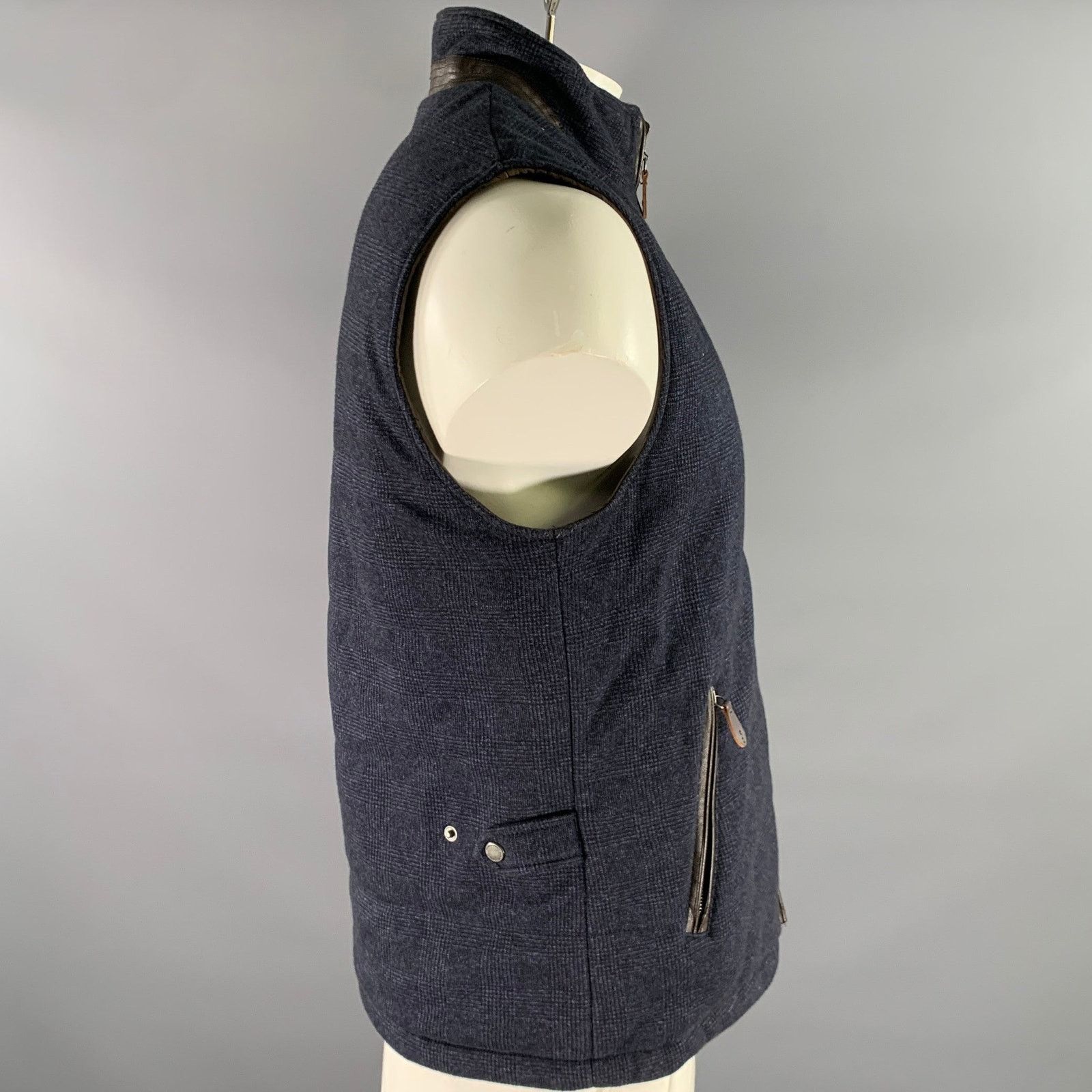 Johnston & Murphy JOHNSTON MURPHY Size L Brown Blue Reversible Vest Size US L / EU 52-54 / 3 - 2 Thumbnail