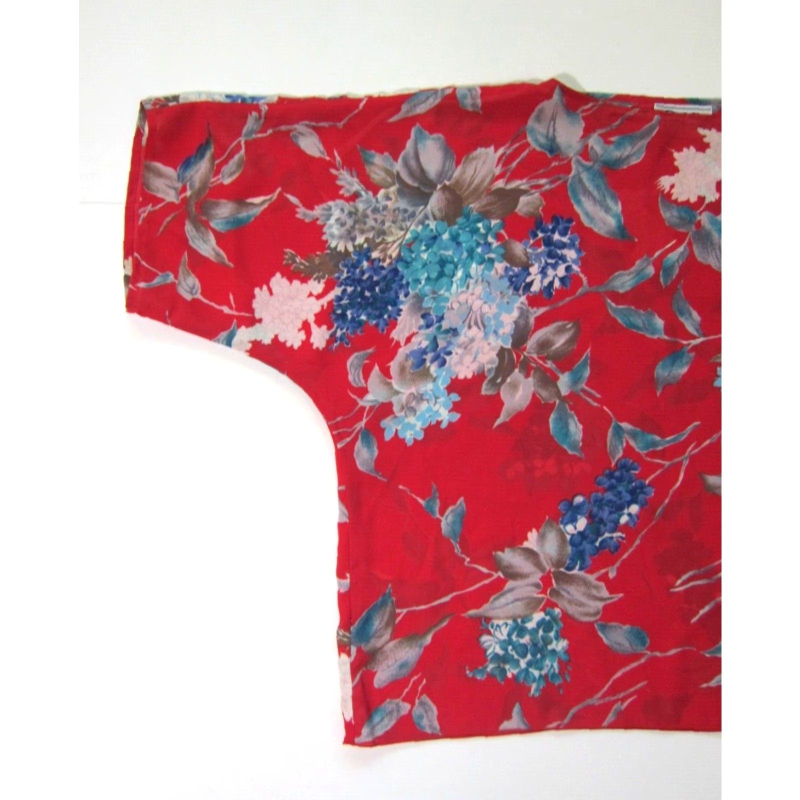 Vintage VINTAGE Teddi Of California Blouse Women L Floral Red Blue Tunic Short Sleeve Shirt Womens Size L / US 10 / IT 46 - 6 Thumbnail