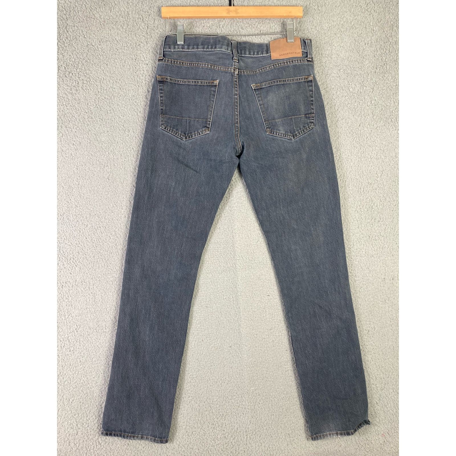 Aeropostale Aeropostale Men's Slim Straight Jeans Gray Denim Size 30x34 Size US 30 / EU 46 - 2 Thumbnail