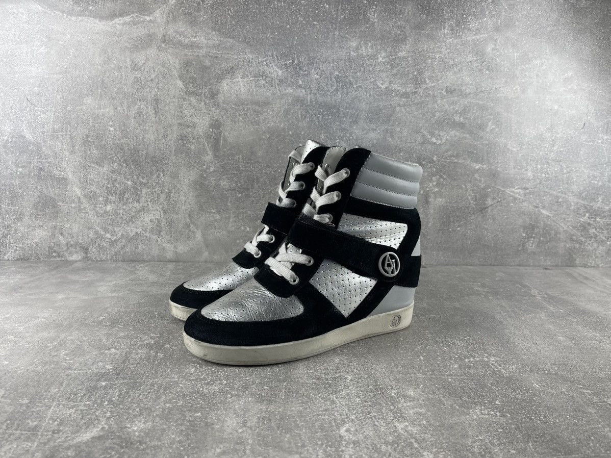 Armani Armani Jeans Y2K Archives Wedge Heel High Top Sneakers Shoes Size US 9 / IT 39 - 1 Thumbnail