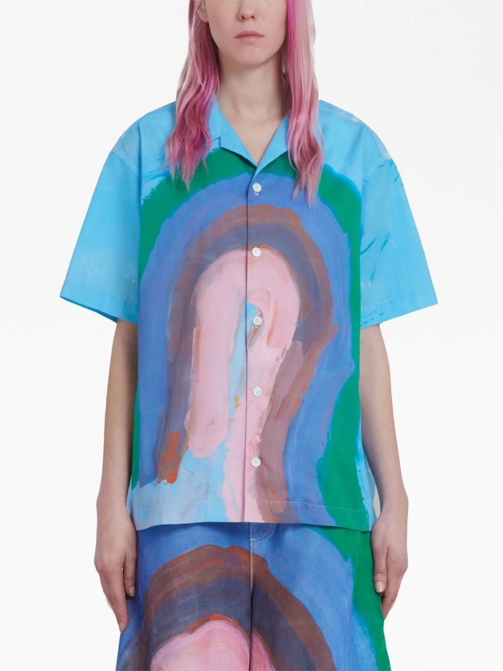 Marni o1srvl11e0624 Shirt in Multicolor Size S / US 4 / IT 40 - 2 Thumbnail