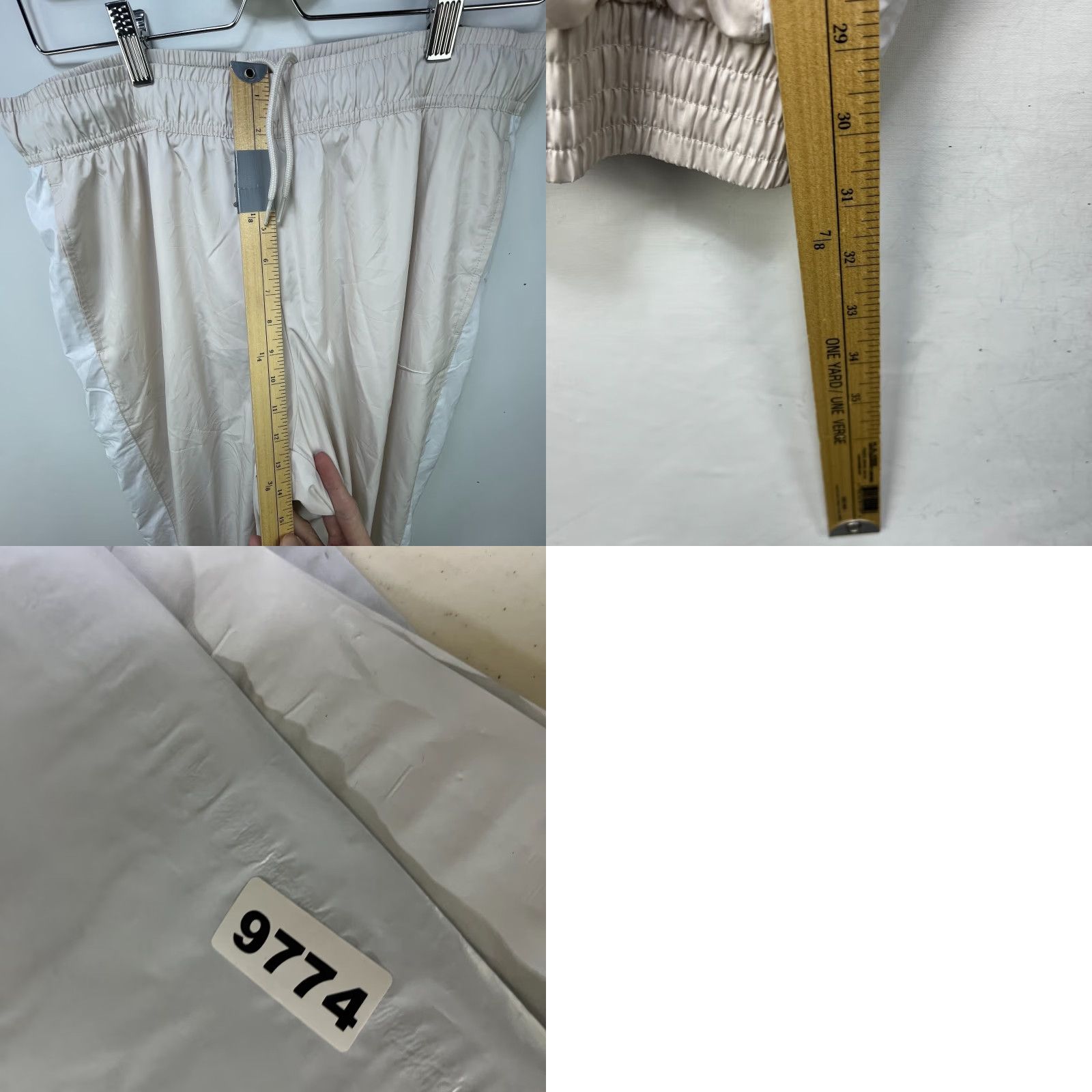 Nike VINTAGE Nike Windbreaker Track Pants Regular Length Beige 90s Mens Large Pockets Logo Corduroy Size US 33 - 8 Thumbnail