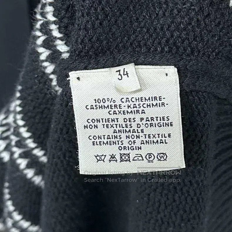 Hermes Hermes Diamond Patterned Long Cashmere Cardigan Size XXS / US 00 / IT 34 - 4 Thumbnail