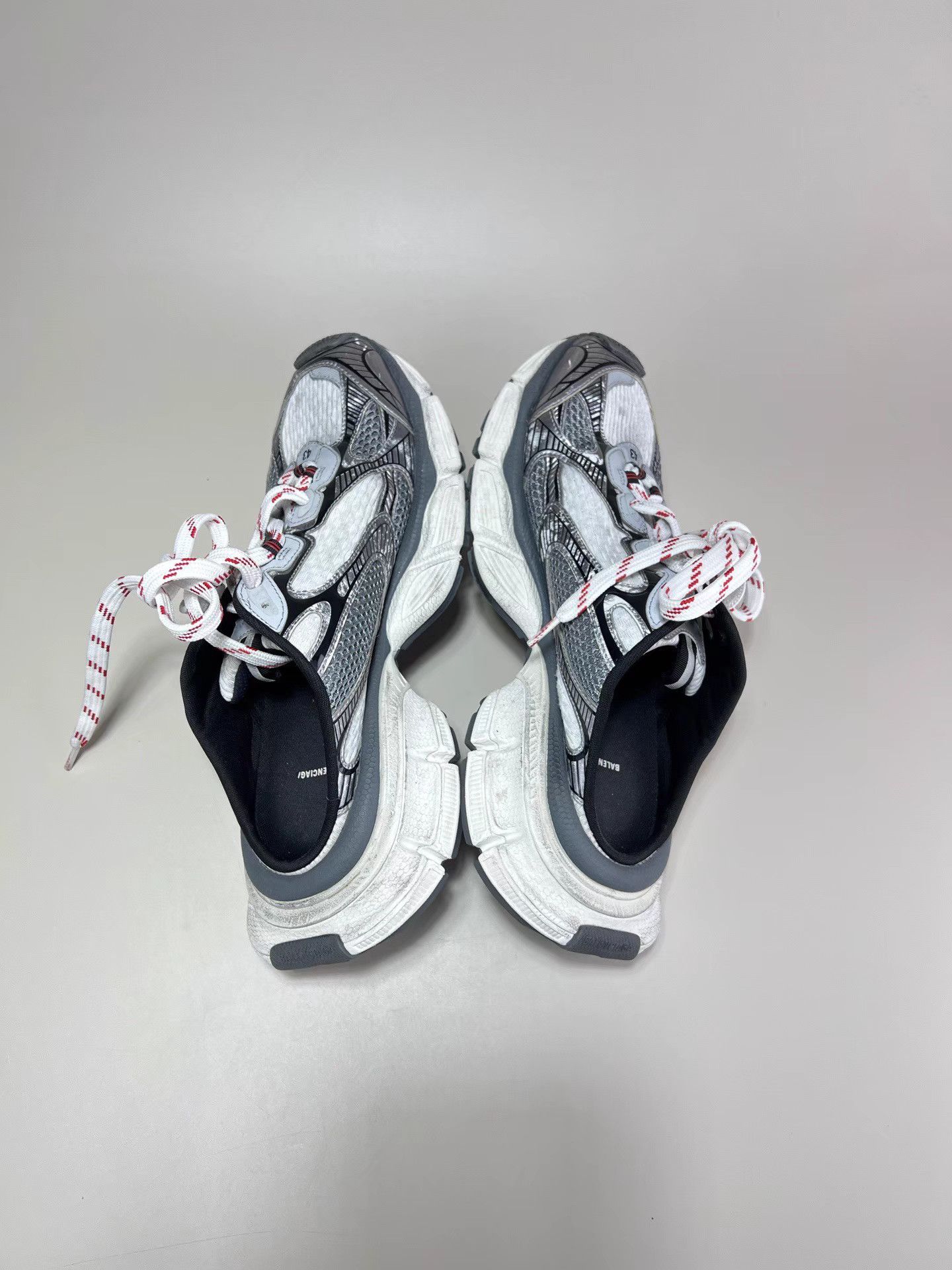 Balenciaga BALENCIAGA 3XL Grey Silver Mule Sneakers Size US 10 / EU 43 - 4 Thumbnail