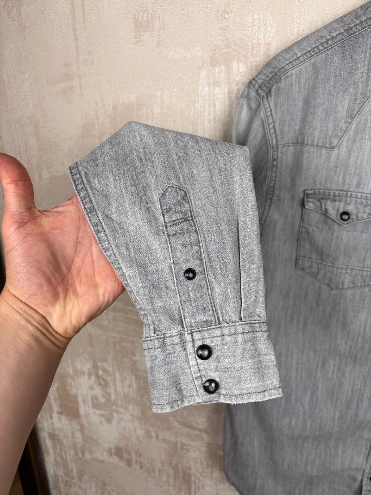 Allsaints AllSaints Cannon Long Sleeve Pearl Snap Button Western Shirt Size US M / EU 48-50 / 2 - 11 Thumbnail