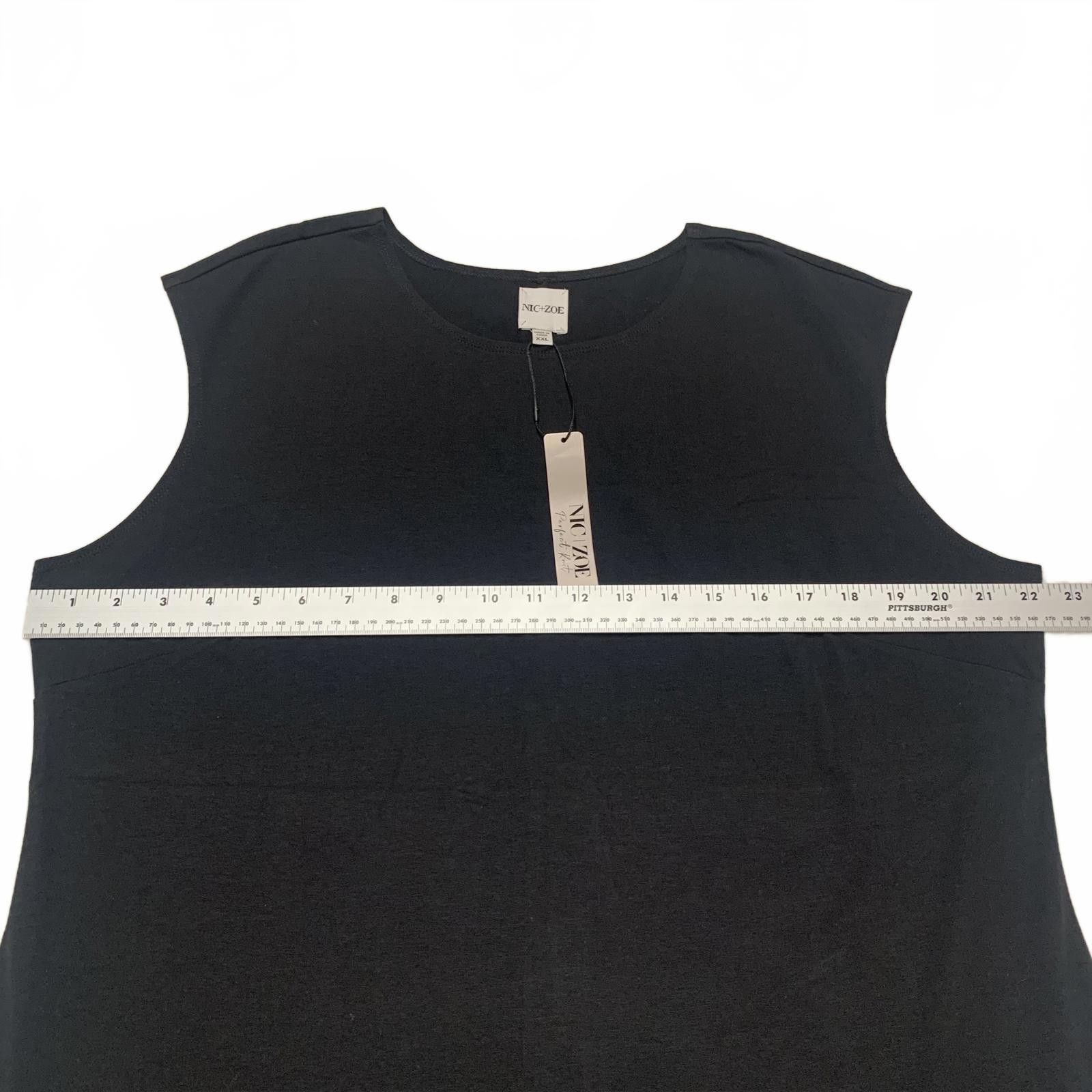 Other NIC+ZOE Women's Sz XXL Black Sleeveless Top Pullover NWT Size XXL / US 16-18 / IT 52-54 - 2 Thumbnail