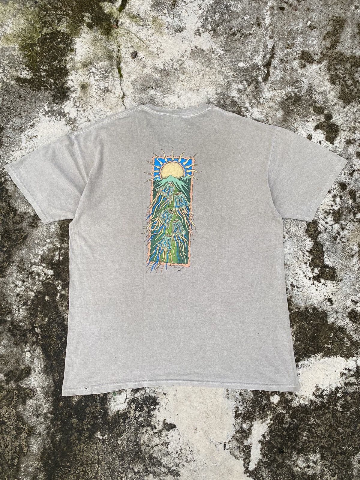 Powell Peralta Vintage Fishbone Jellyfish Psychedelic T Shirt Distressed Size US L / EU 52-54 / 3 - 1 Thumbnail