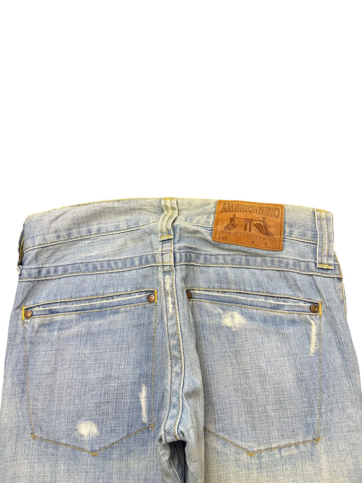 Edwin Vintage Japanese Brand Faded Wash Distress Flare Jeans Size 31" - 4 Thumbnail