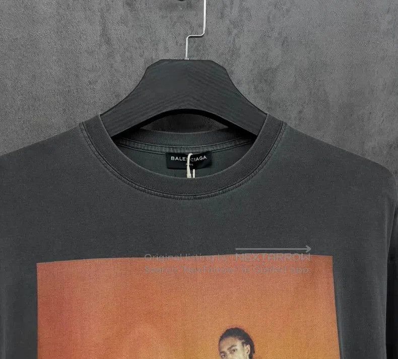 Balenciaga Balenciaga Washed Black Portrait T-shirt. Size US XS / EU 42 / 0 - 2 Thumbnail