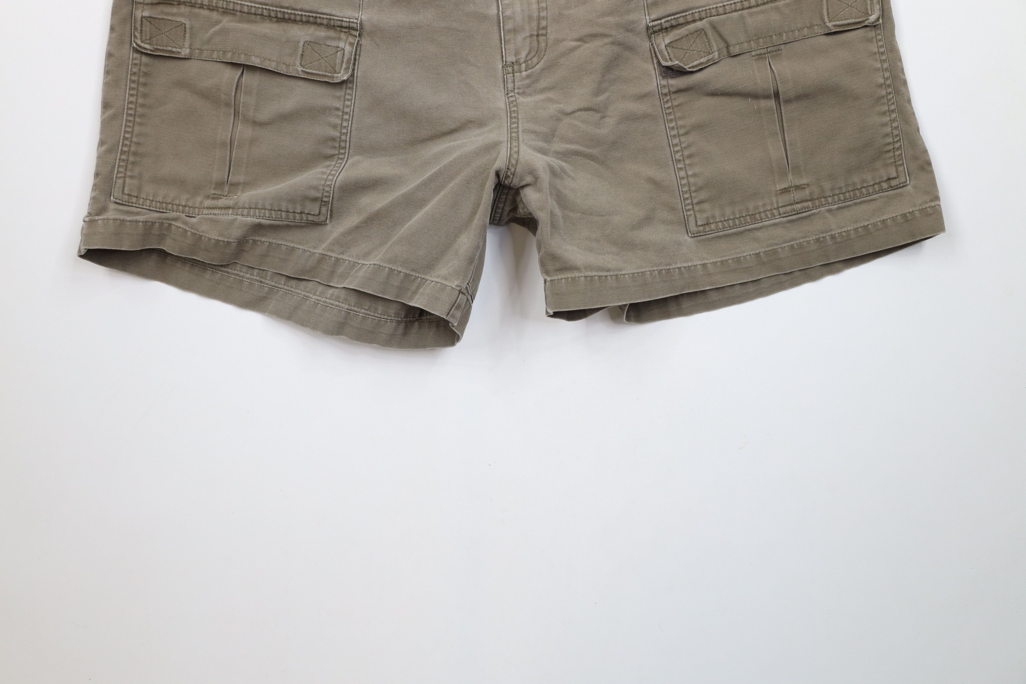 Cabelas × Vintage Vintage 90s Cabelas Canvas Above Knee Cargo Shorts Brown Size US 40 / EU 56 - 4 Thumbnail