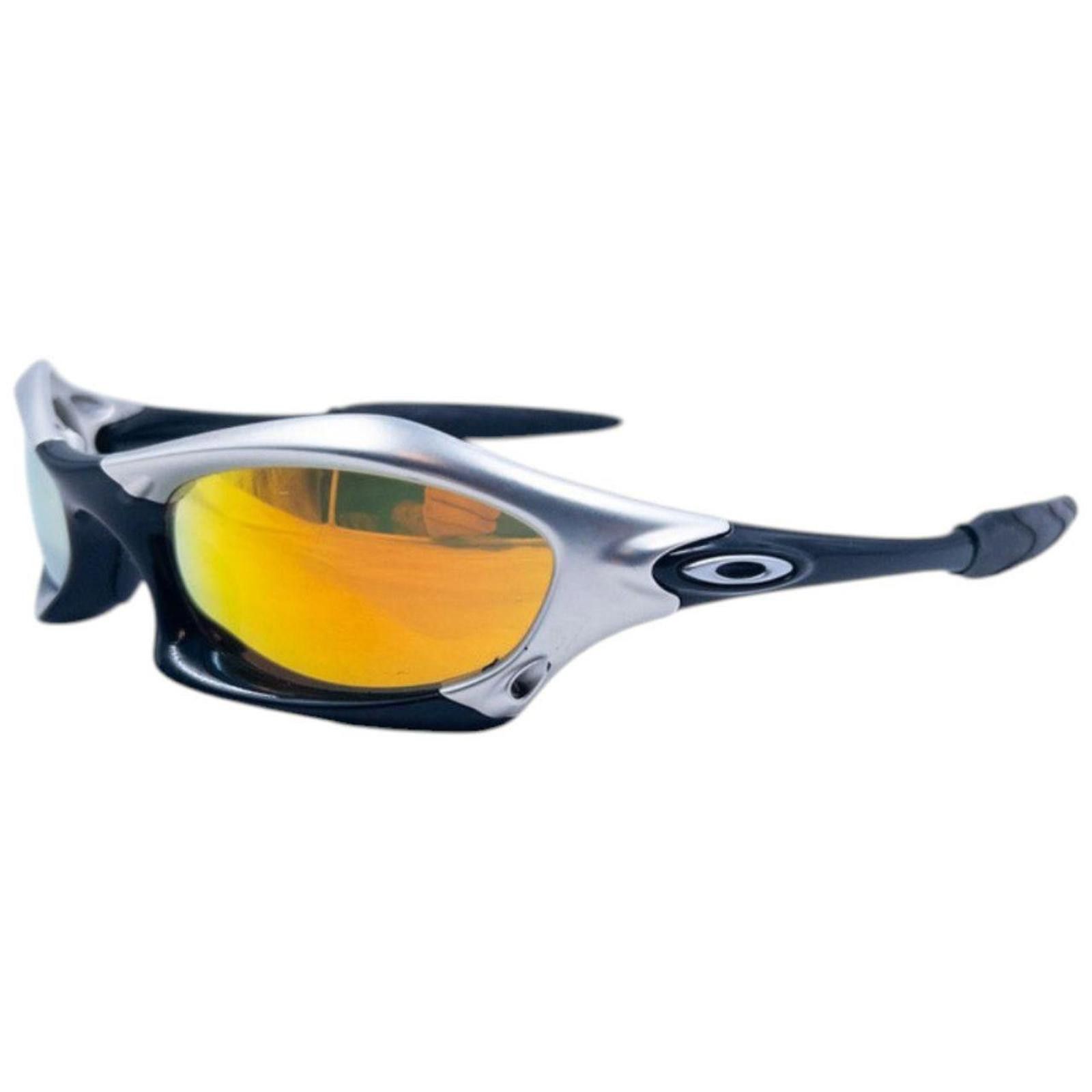 Vintage 2003 Oakley Splice Black Fire Iridium Sunglasses