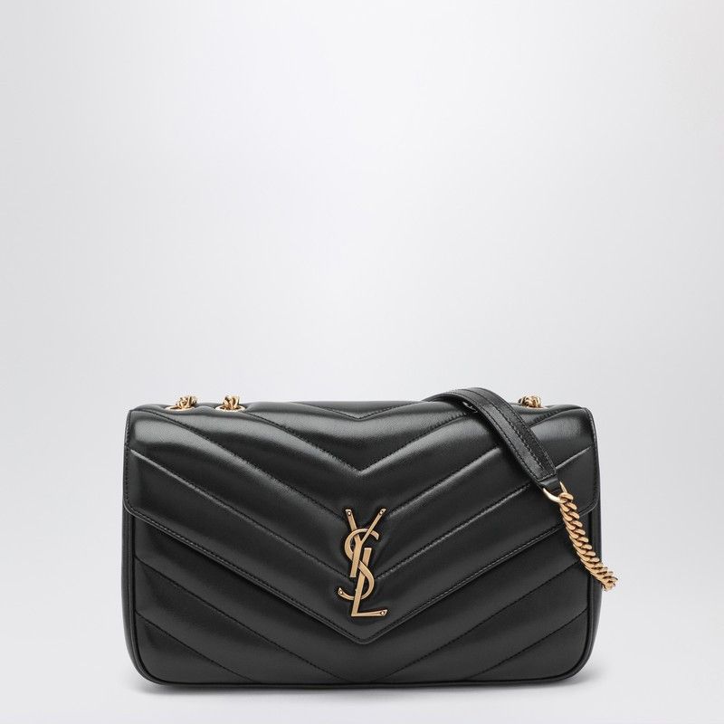 Saint Laurent Paris Saint Laurent Medium Black Leather Loulou Bag Size ONE SIZE - 1 Thumbnail