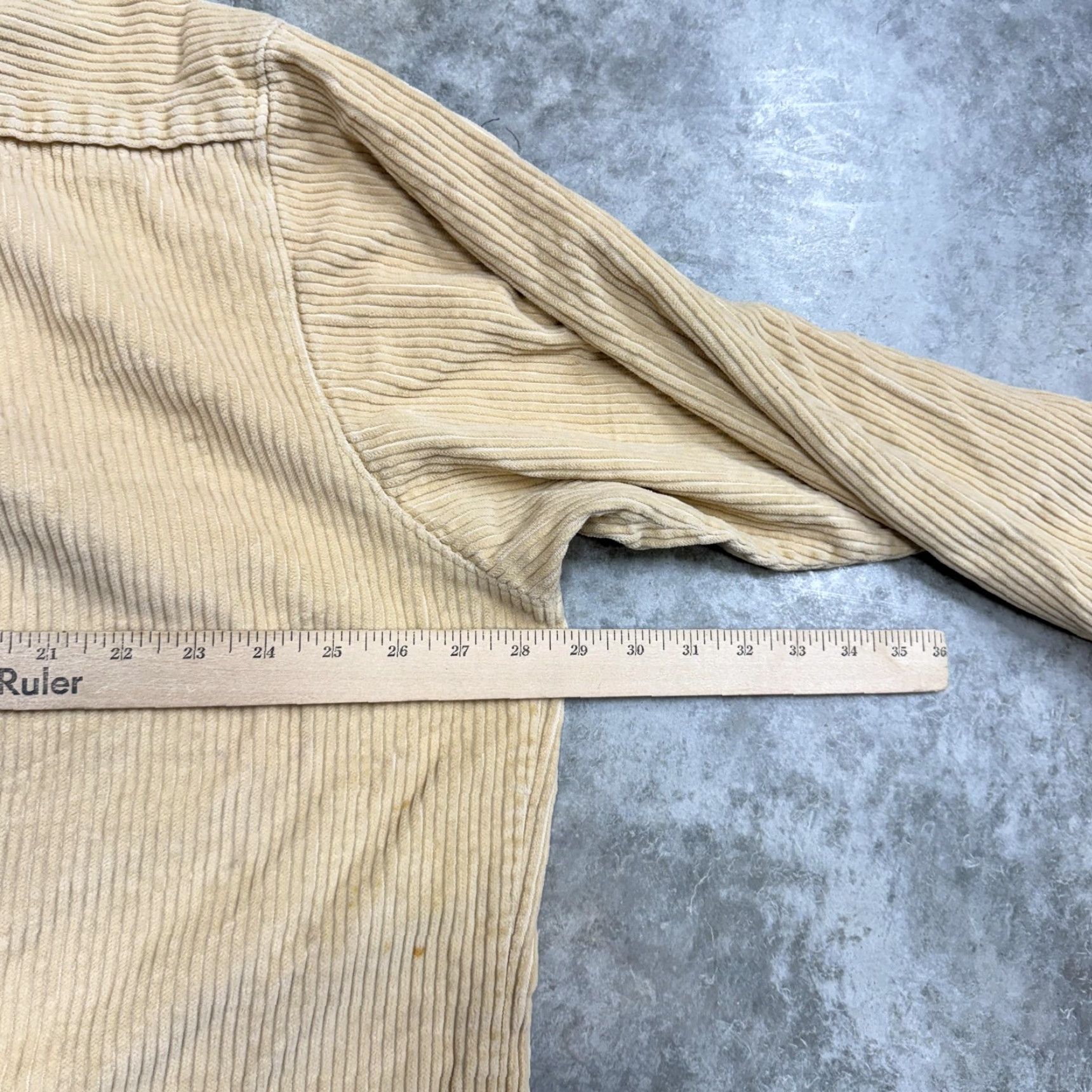Denime VINTAGE RedHead Shirt Mens XL Beige Corduroy Denim Collar Button Front Casual Workwear Size US XL / EU 56 / 4 - 7 Thumbnail