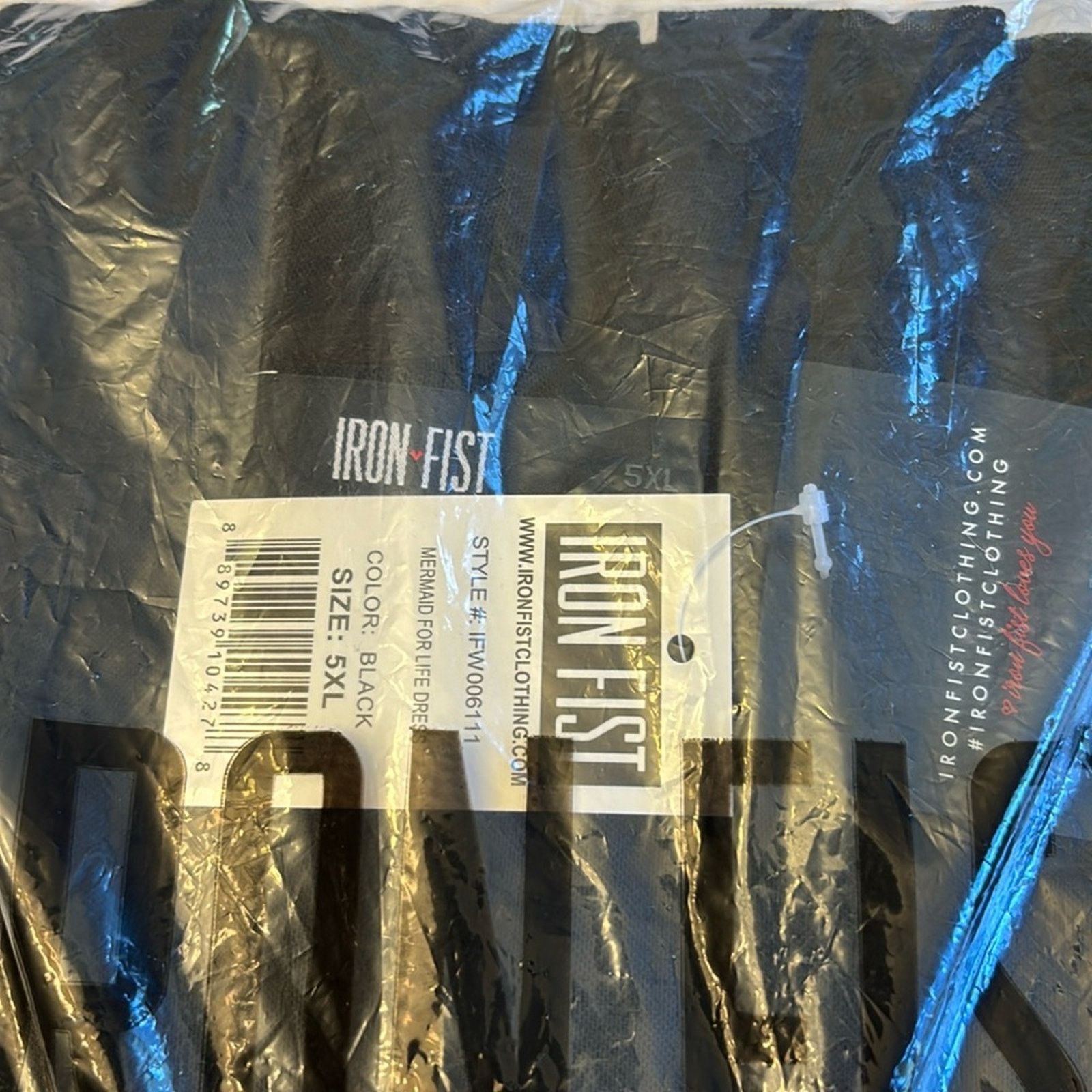 Iron Fist NEW! Iron Fist 5X Mermaid For Life Sheer Black Midi Dress 5X Size 4XL / US 24-26 - 5 Thumbnail