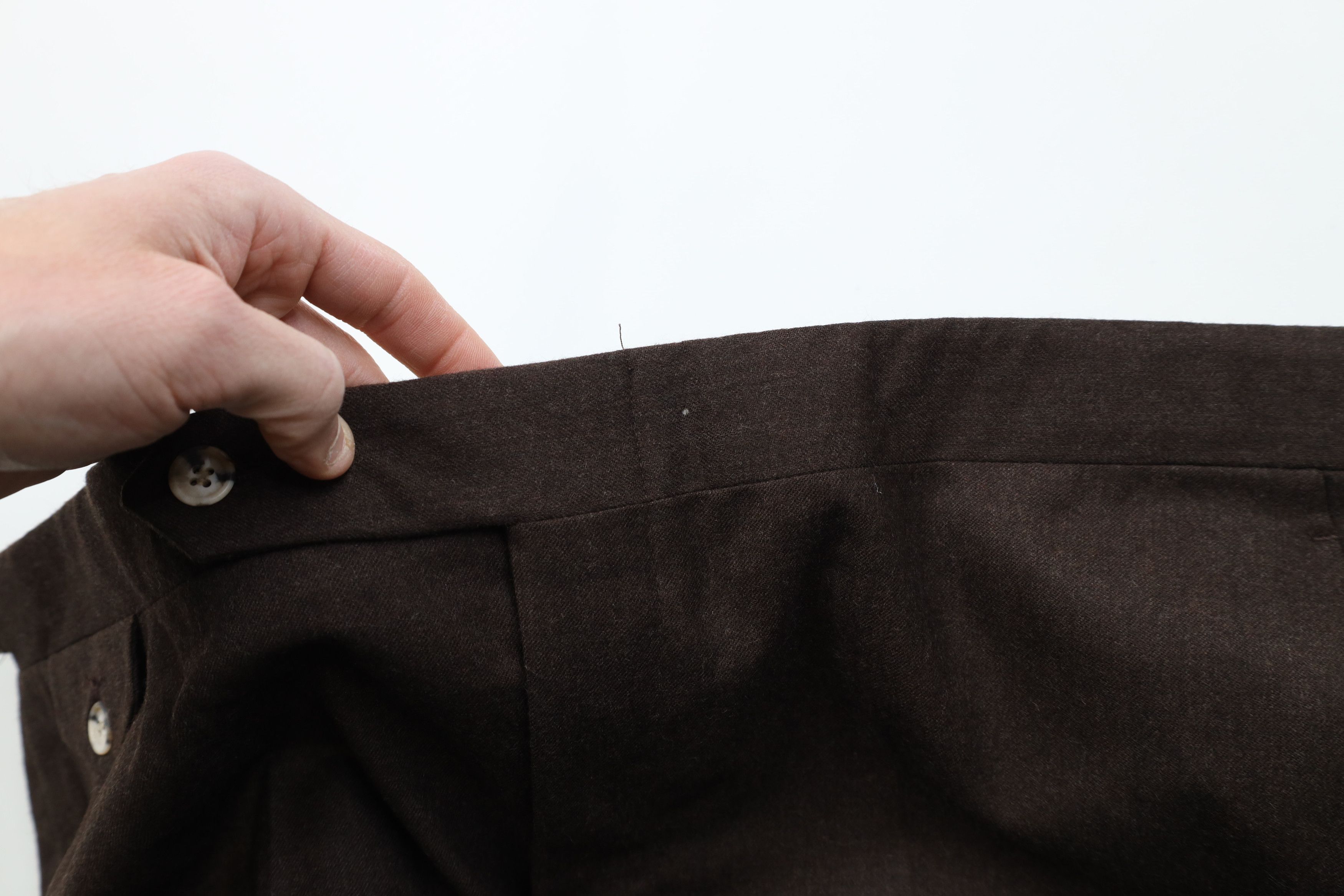 Vintage Vintage 70s Streetwear Wool Wide Leg Chino Pants Brown USA Size US 40 / EU 56 - 9 Thumbnail