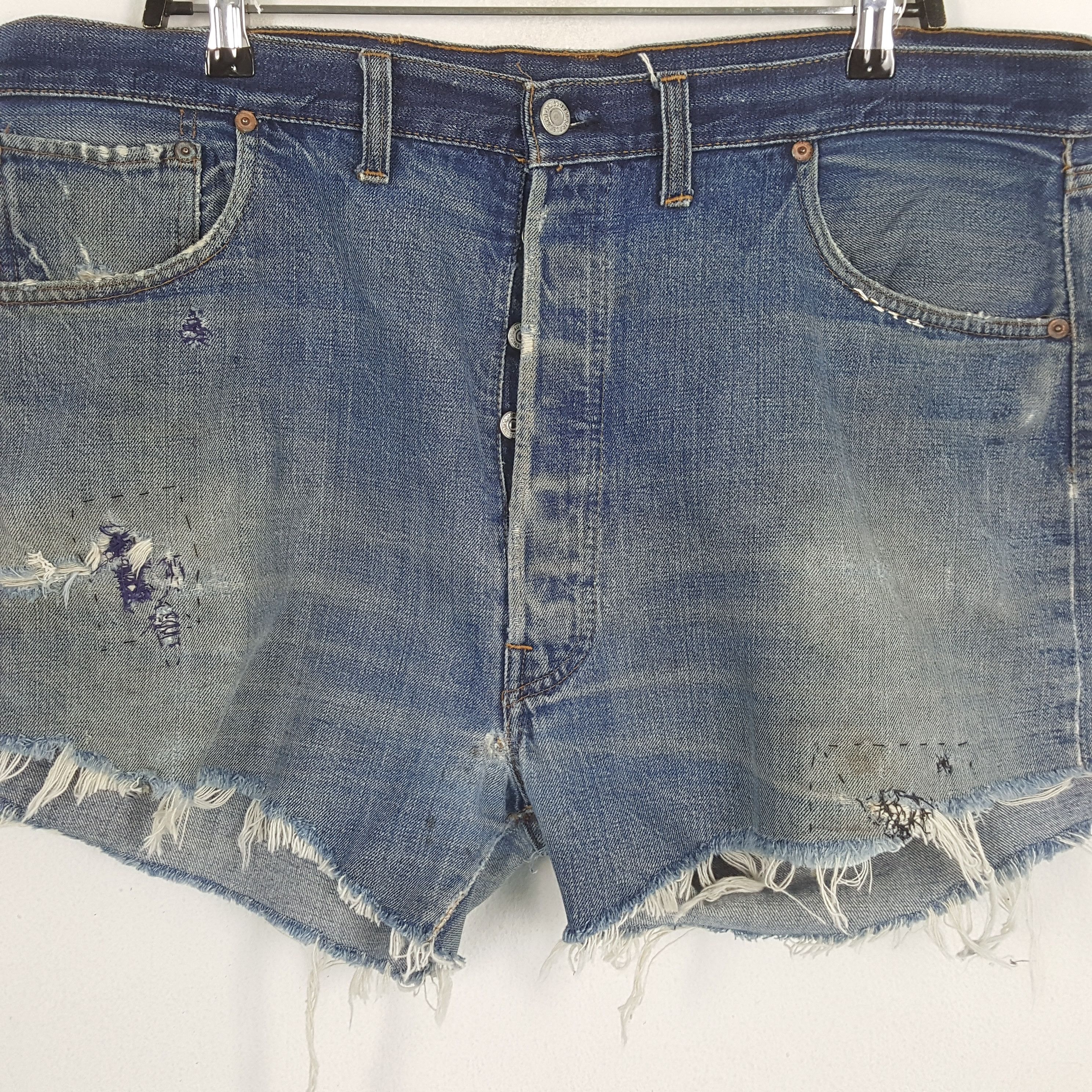Levi's × Vintage LEVI'S Streetwear Style Short Distressed Jeans Size US 40 / EU 56 - 2 Thumbnail