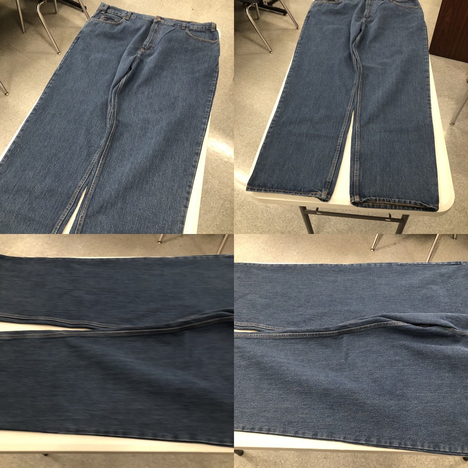 Vintage North Canyon Traders Jeans 5-Pocket 44"W x 34"L Blue Denim Bootcut Men’s Heavyweight Regular Rise 14.5" 100% Cotton Size US 44 / EU 60 - 9 Thumbnail