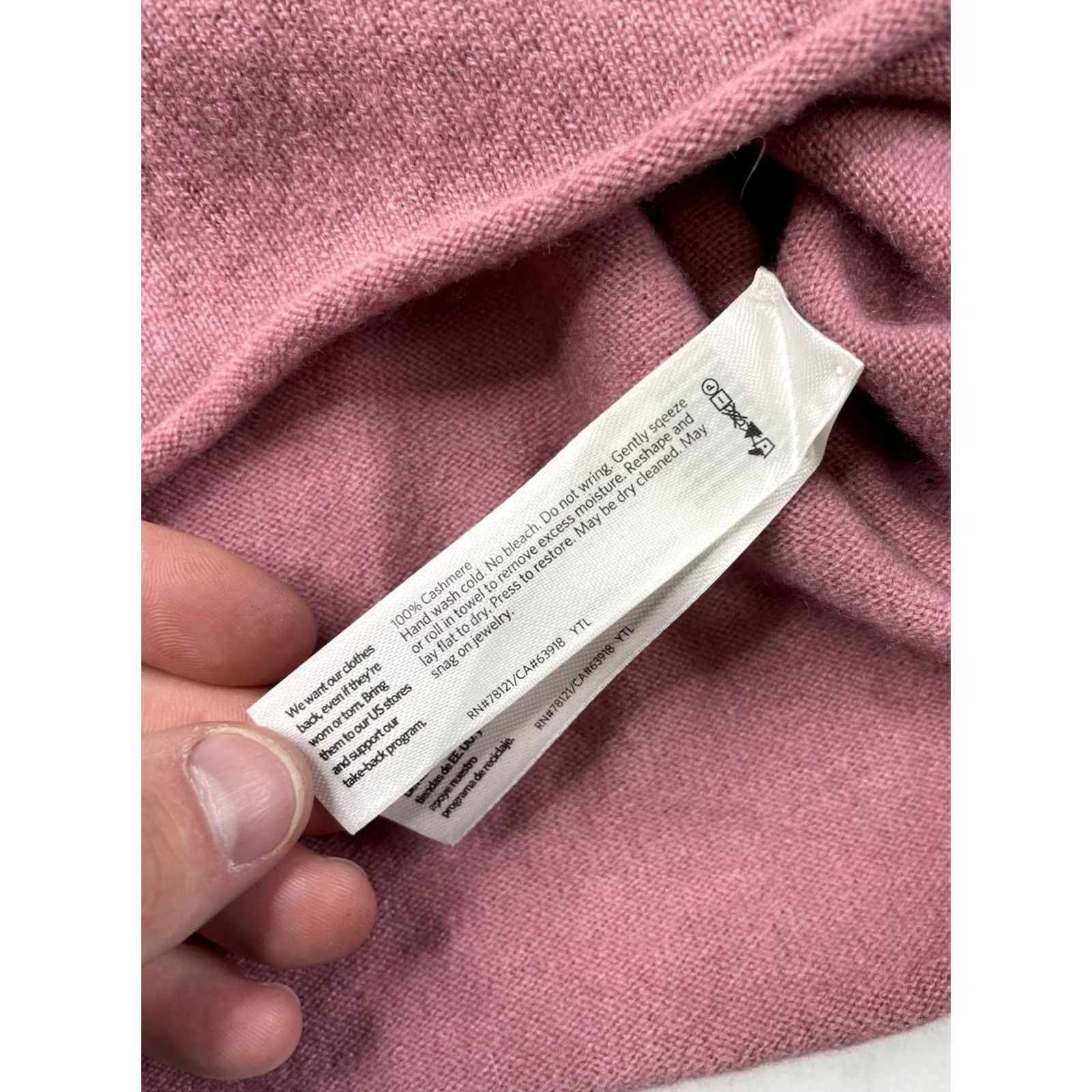 Eileen Fisher Eileen Fisher 100% Cashmere Turtleneck/ Cowl Neck Pullover Sweater Womens Small Pink Size S / US 4 / IT 40 - 7 Thumbnail