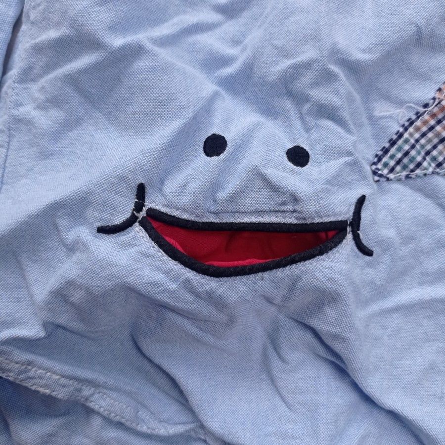 Japanese Brand Up! Smile Japan patchwork oxford casual shirt Size US L / EU 52-54 / 3 - 4 Thumbnail