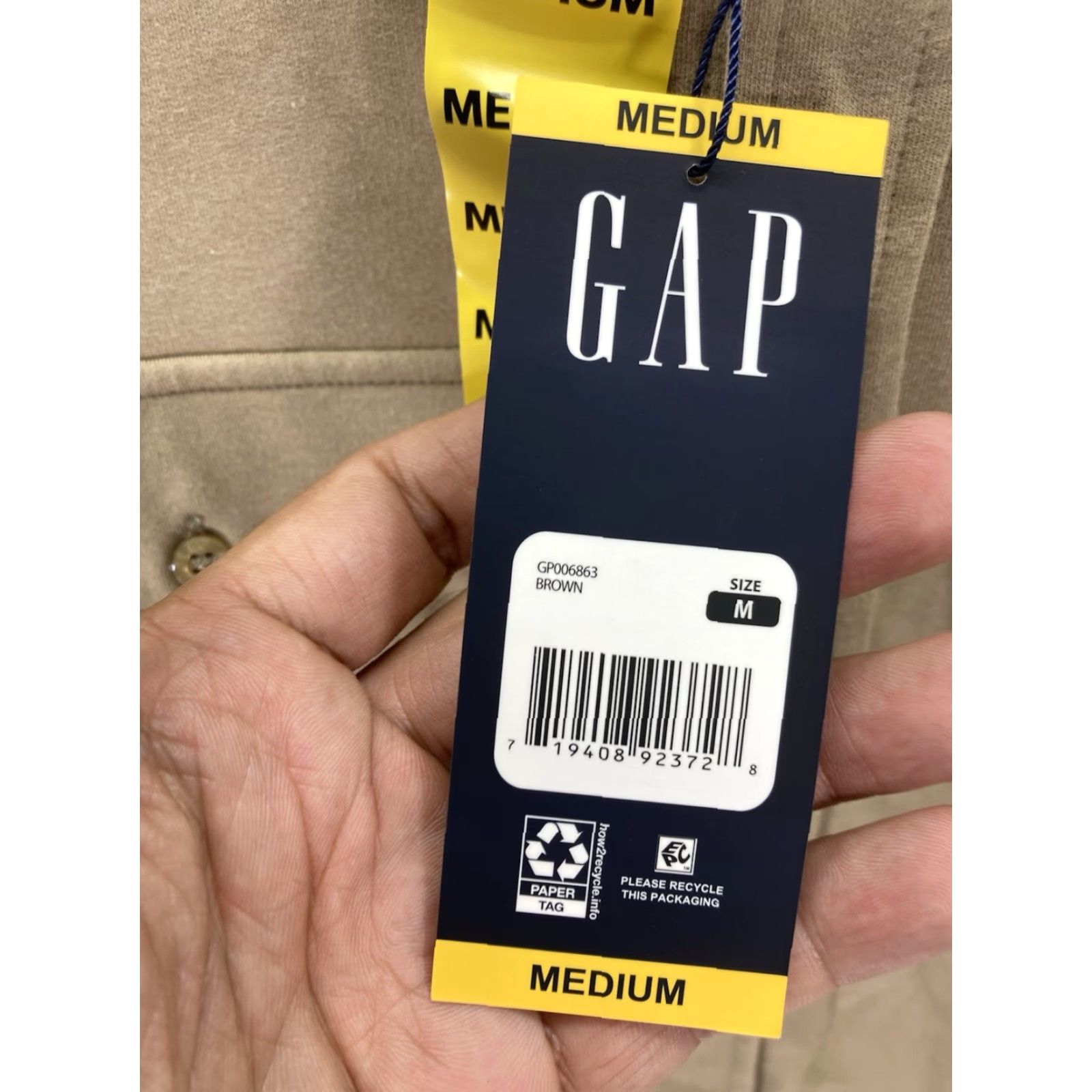 Gap Gap Knit Shirt Men Size Medium Brown Button Long Sleeve Cotton Blend Stretch NWT Size US M / EU 48-50 / 2 - 4 Thumbnail