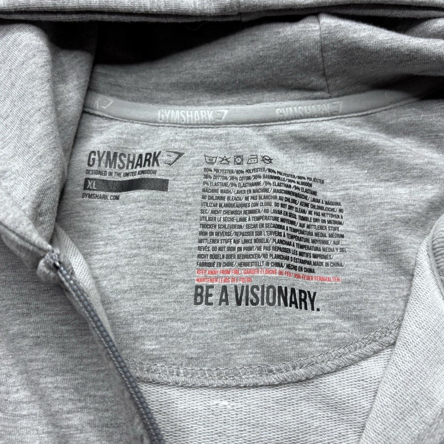 Gymshark Gymshark Women’s Vest Zip Up Hooded Colorblock Gray Navy Activewear XL Size XL / US 12-14 / IT 48-50 - 3 Thumbnail