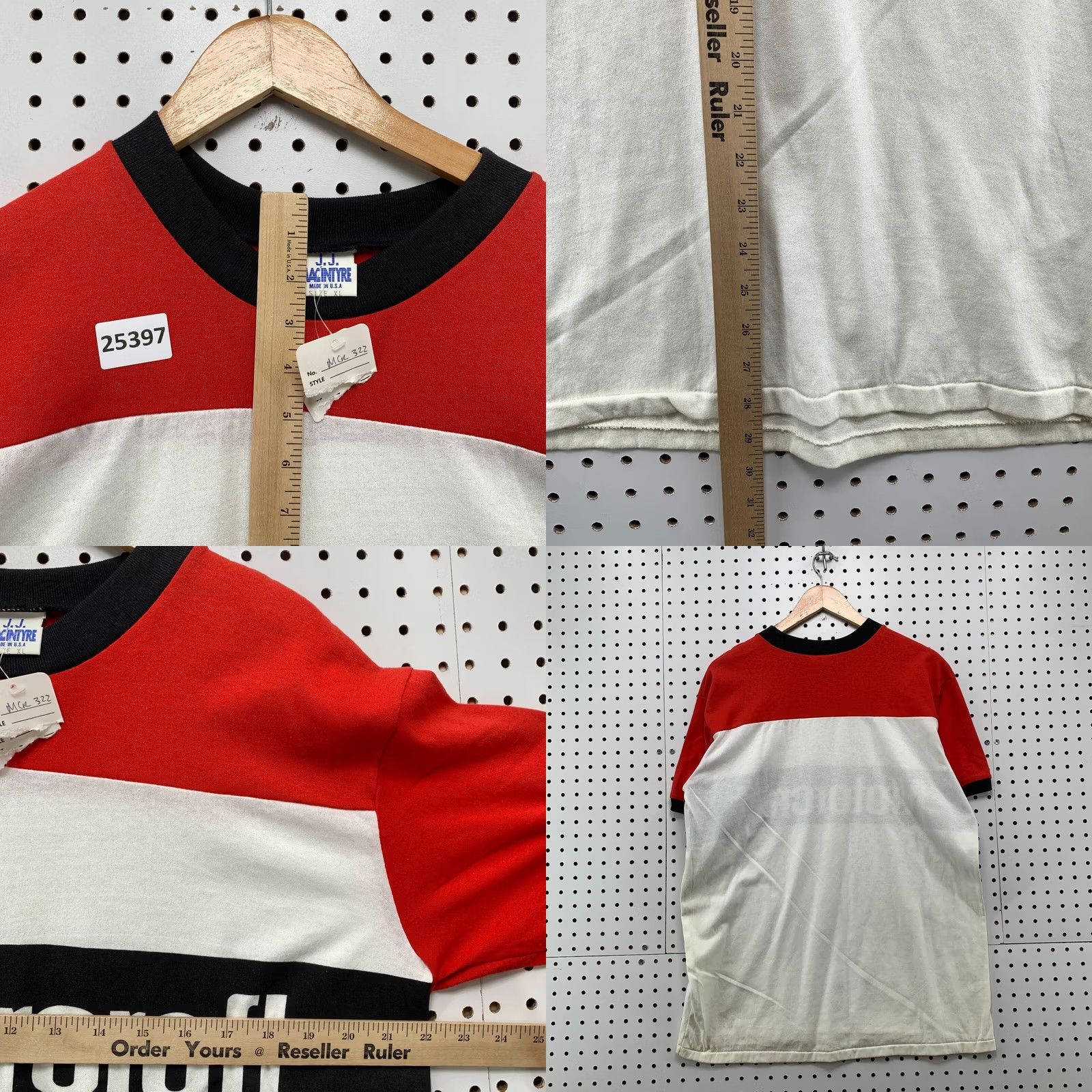 Vintage VINTAGE JJ Macintyre Shirt XL Red 80s Motocraft Single Stitch White Mens 22x29 Size US XL / EU 56 / 4 - 9 Thumbnail