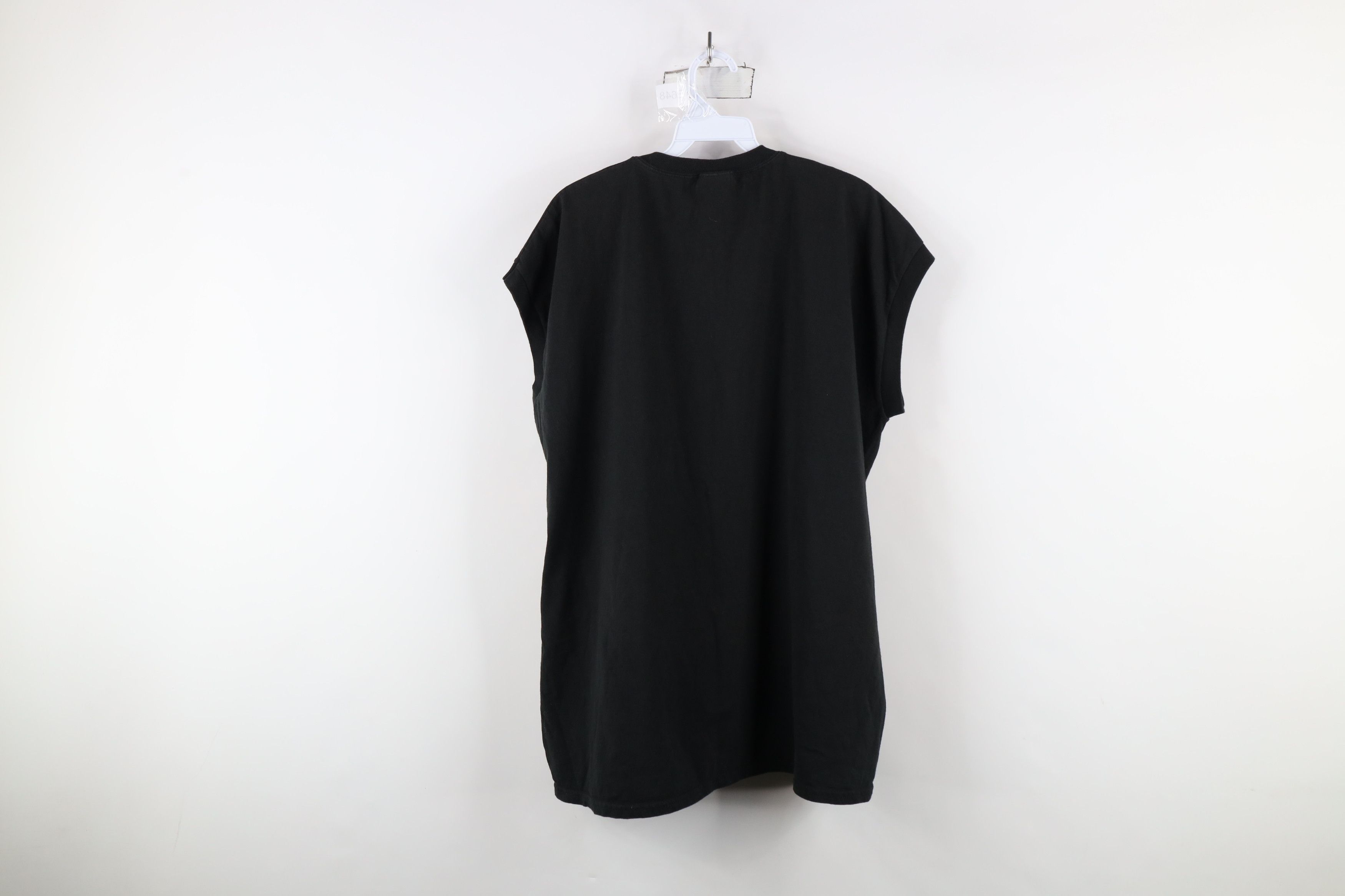 Vintage Vintage 90s Streetwear Heavy Cotton Muscle T-Shirt Black Size US XL / EU 56 / 4 - 8 Thumbnail