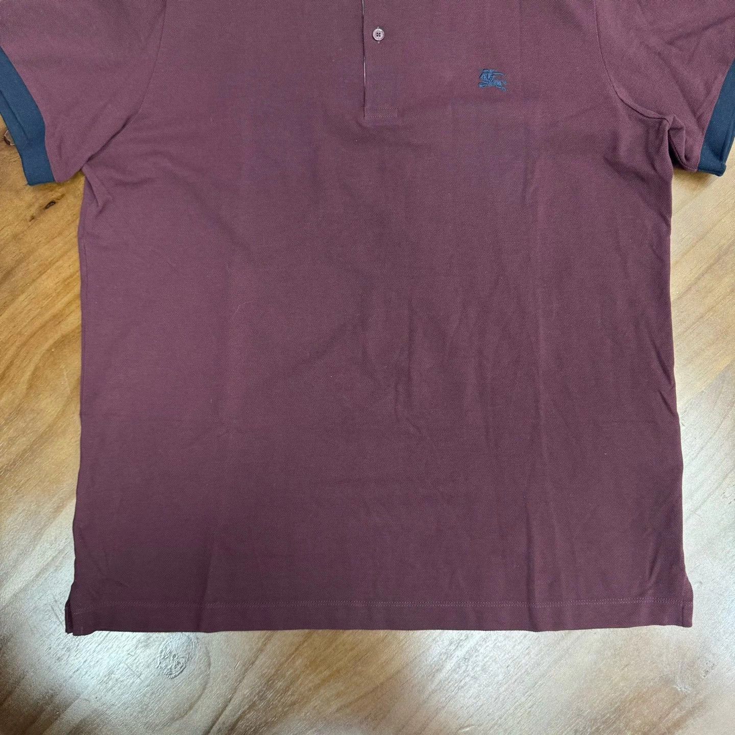 Burberry Burberry Polo Shirt Burgundy XL - Excellent Condition Size US XL / EU 56 / 4 - 4 Thumbnail