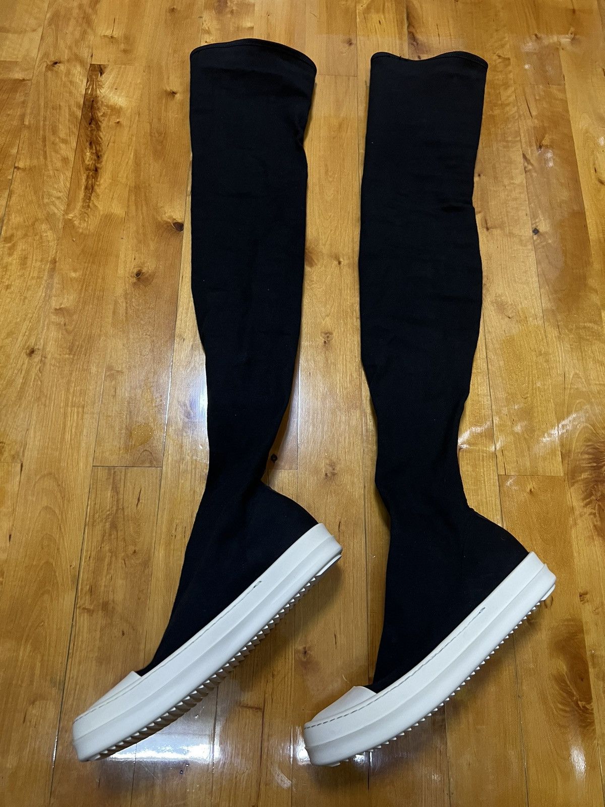 Rick Owens Drkshdw Rick owens thigh high stocking ramones sz36 Size US 6 / IT 36 - 3 Thumbnail
