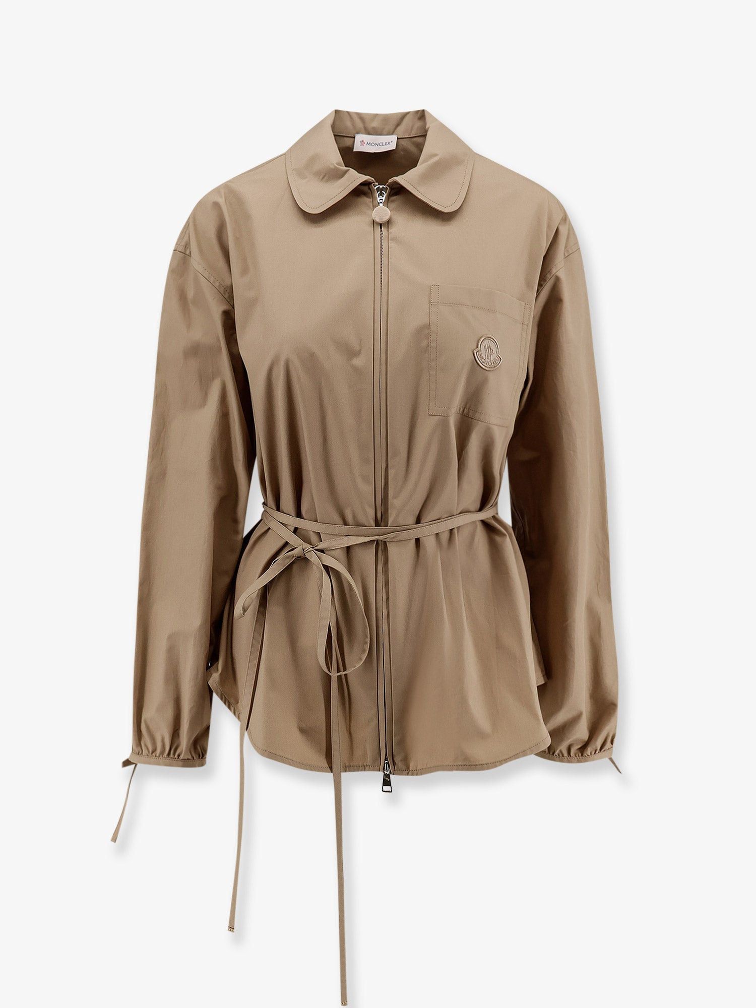 Moncler Cotton Shirt Jacket With Front Embroidered Logo Size M / US 6-8 / IT 42-44 - 1 Thumbnail