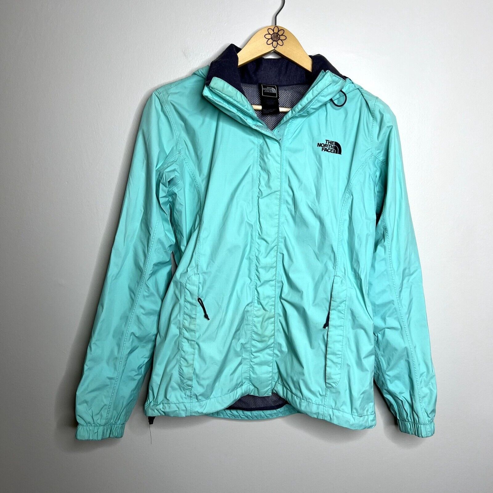 The North Face North Face Blue Full Zip Hooded Raincoat Jacket Size S / US 4 / IT 40 - 4 Thumbnail