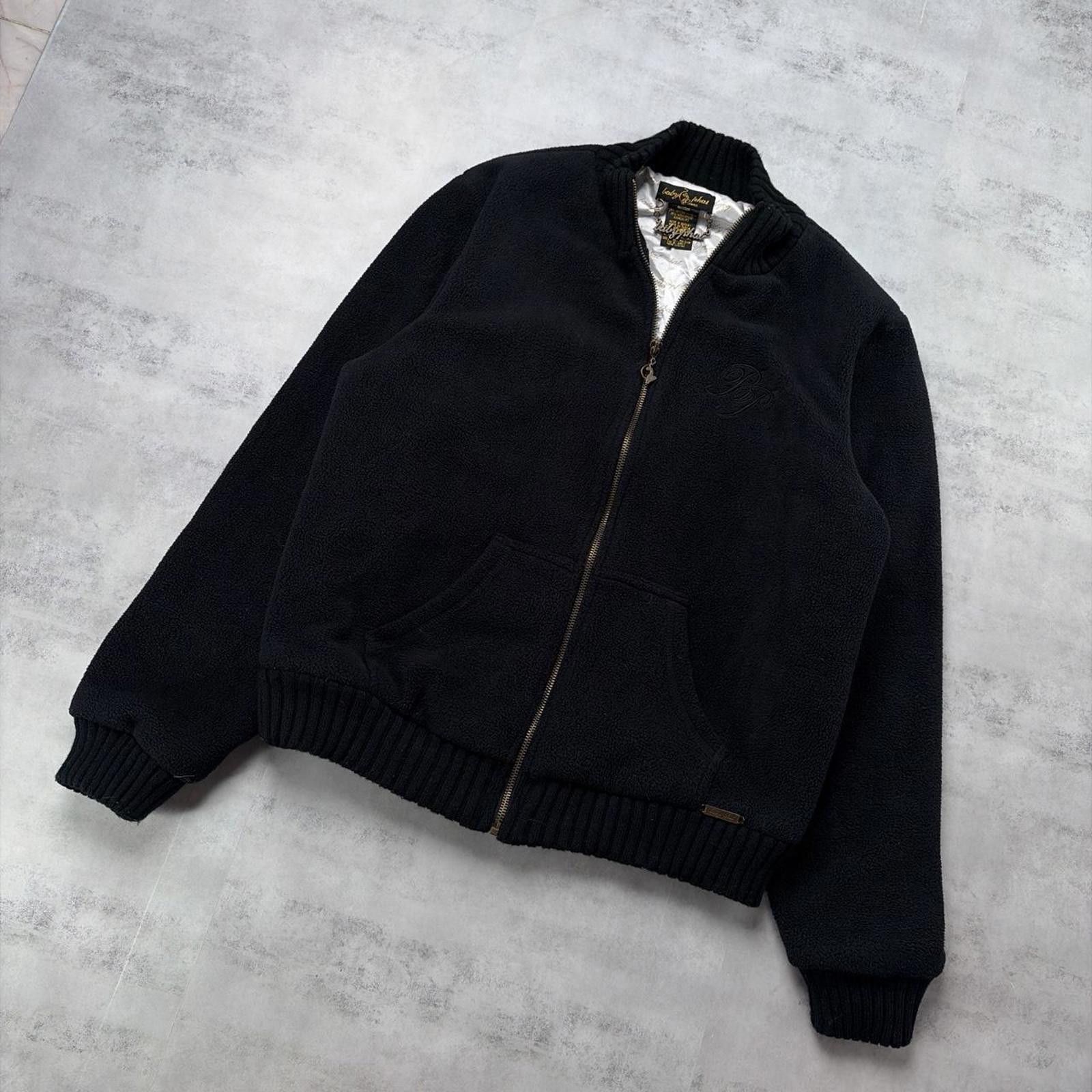 Other Vintage Black Baby Phat Fleece Silver Lining Bomber Jacket Size XL / US 12-14 / IT 48-50 - 2 Thumbnail