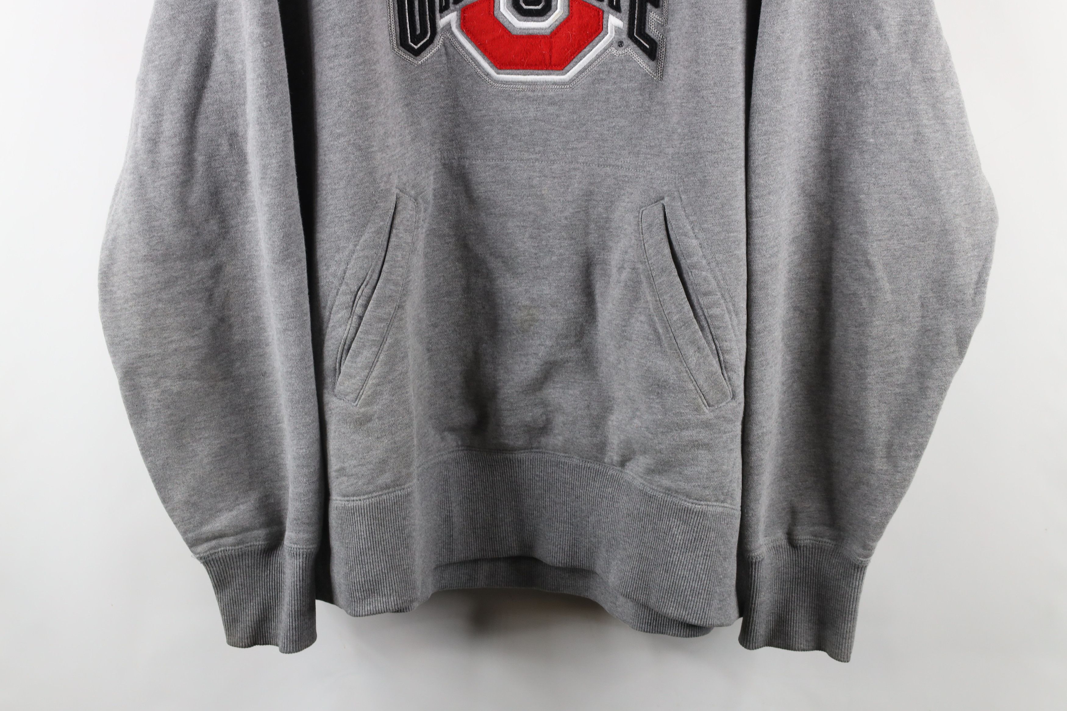 Nike × Vintage Vintage Nike Center Swoosh Ohio State University Hoodie Gray Size US L / EU 52-54 / 3 - 3 Thumbnail