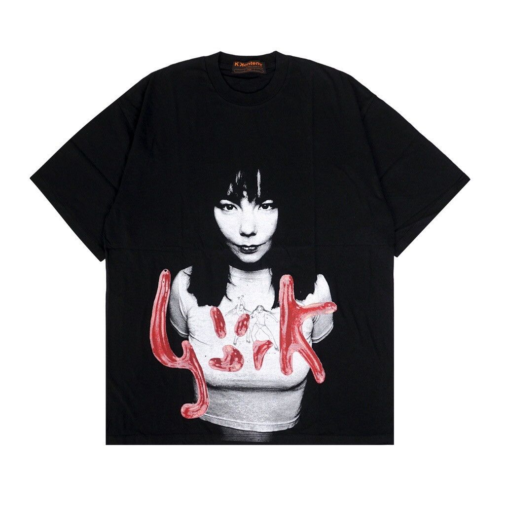image of Band Tees Bjork Oversized Black Tshirt, Men's (Size Large)