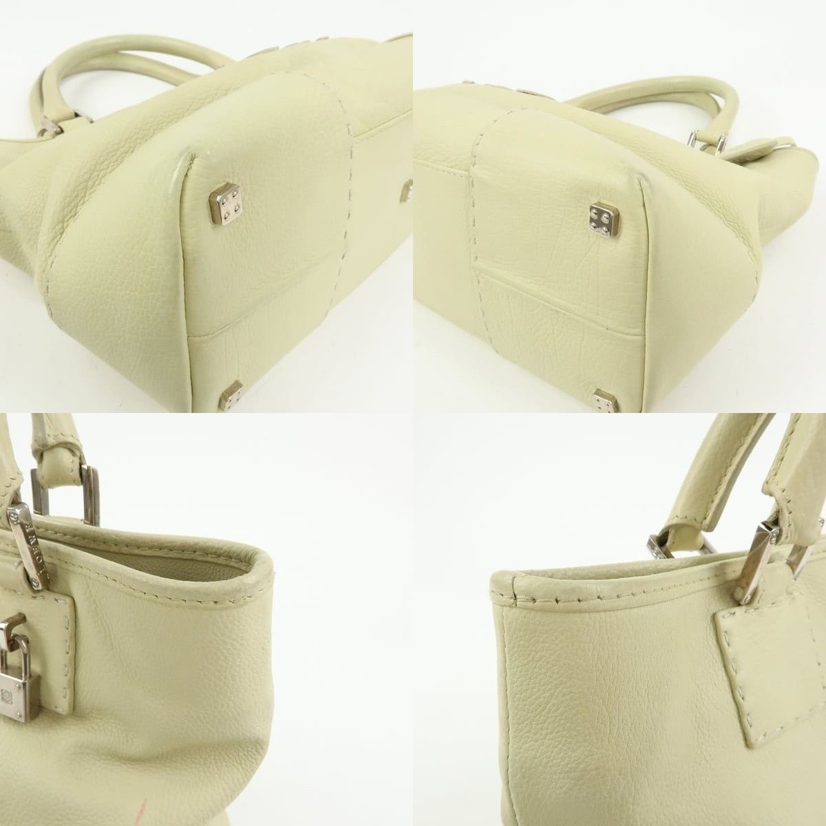 Loewe Loewe Anagram Amazona Leather Top Handle Bag Cream Size ONE SIZE - 5 Thumbnail