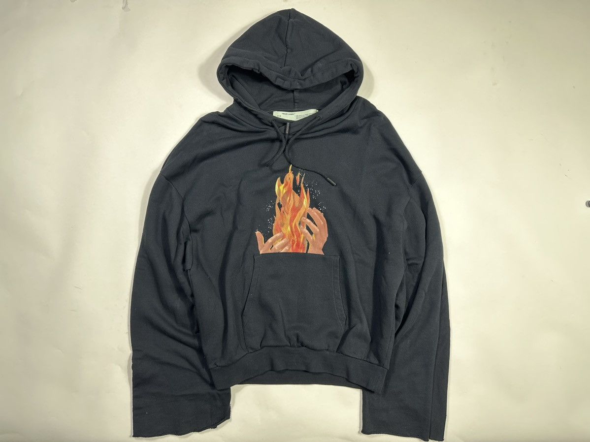 OFF WHITE Diag Fire Back triangled Zip