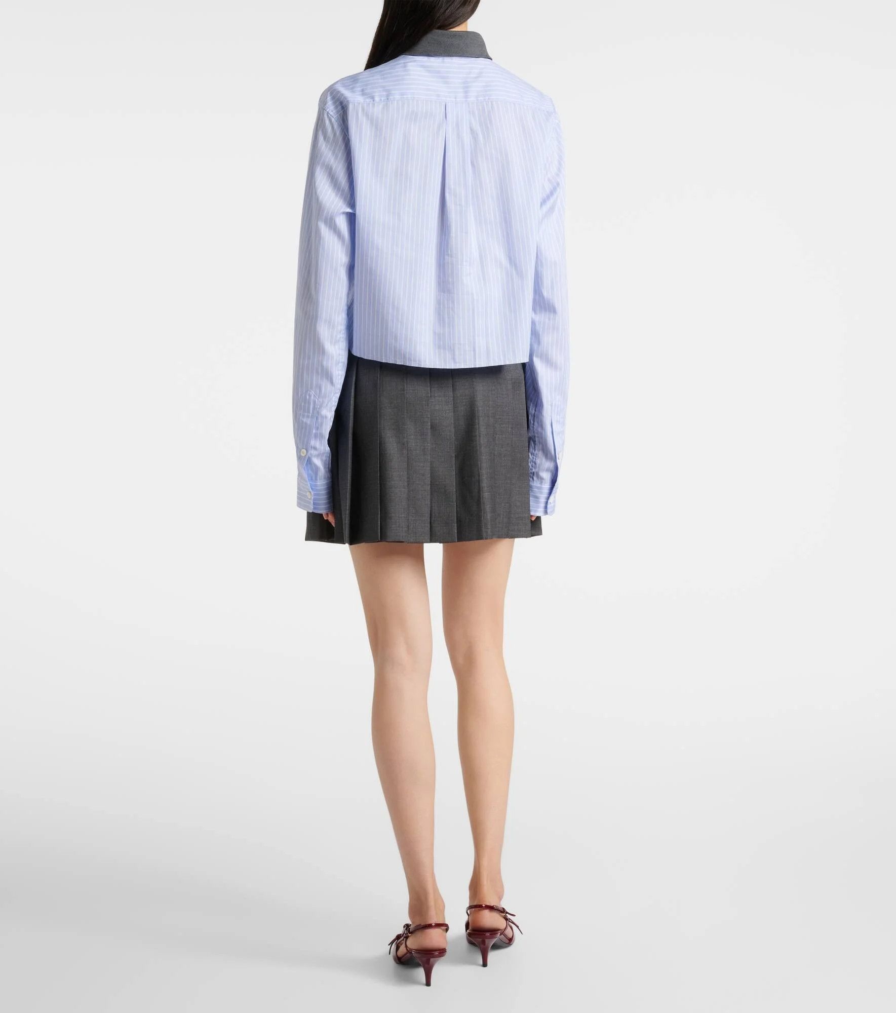 Miu Miu o1B3y1r0526 Striped Shirt in Multicolor Size S / US 4 / IT 40 - 3 Thumbnail