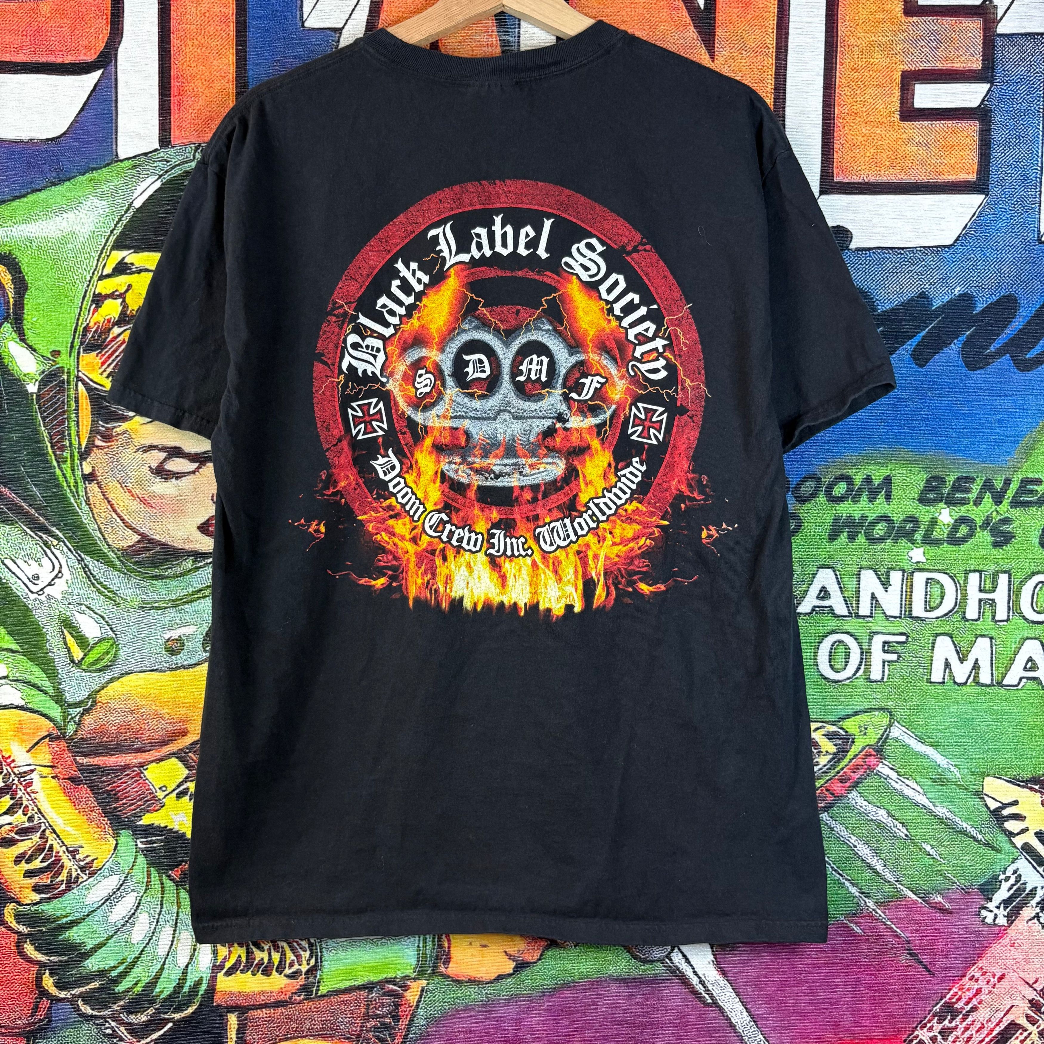 Vintage Y2K "Black Label Society Fist Doom Crew Worldwide Tour Tee Size US L / EU 52-54 / 3 - 4 Thumbnail