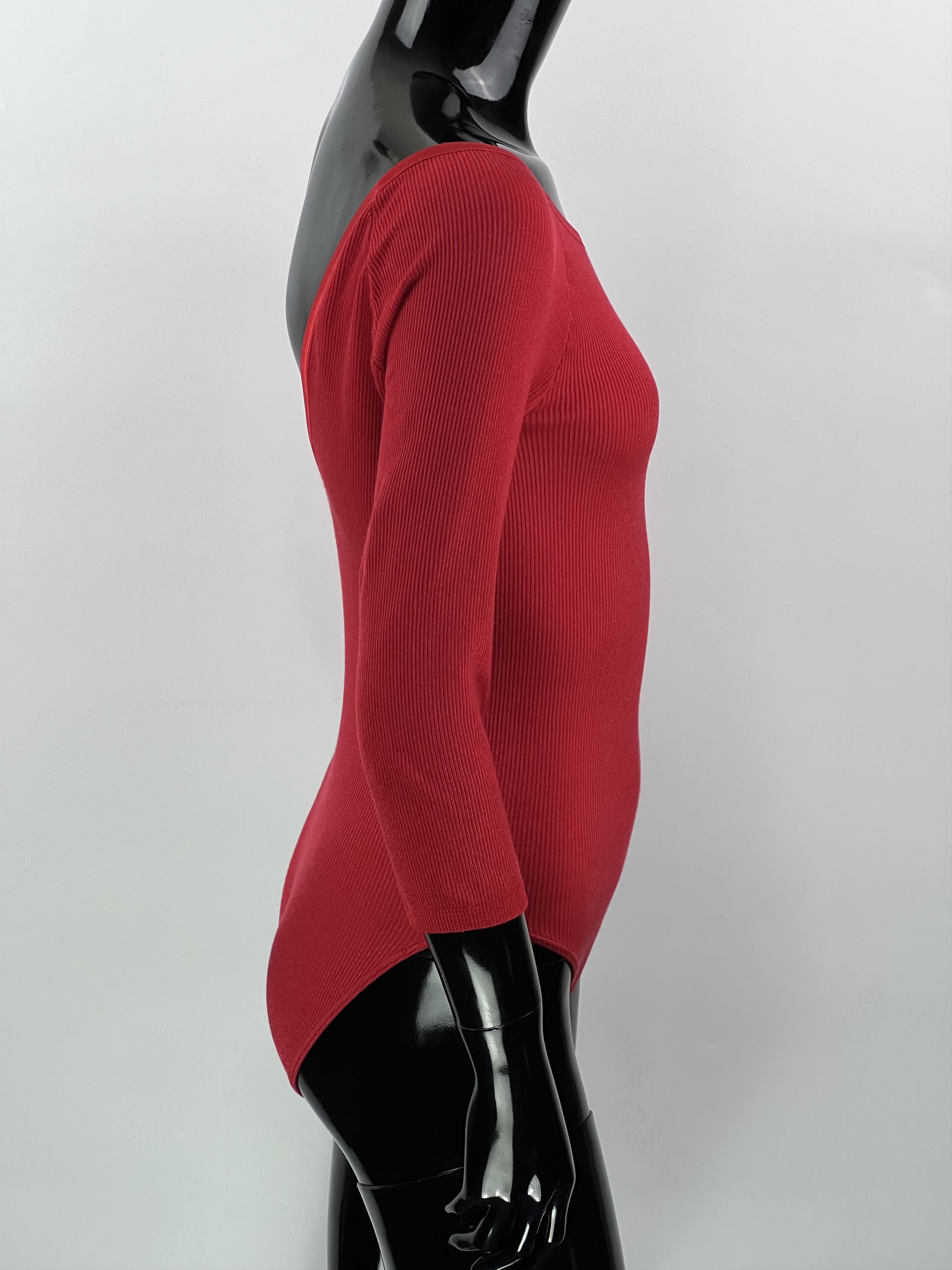 Wolford Wolford Red Ribbed Bodysuit Size M Size M / US 6-8 / IT 42-44 - 2 Thumbnail