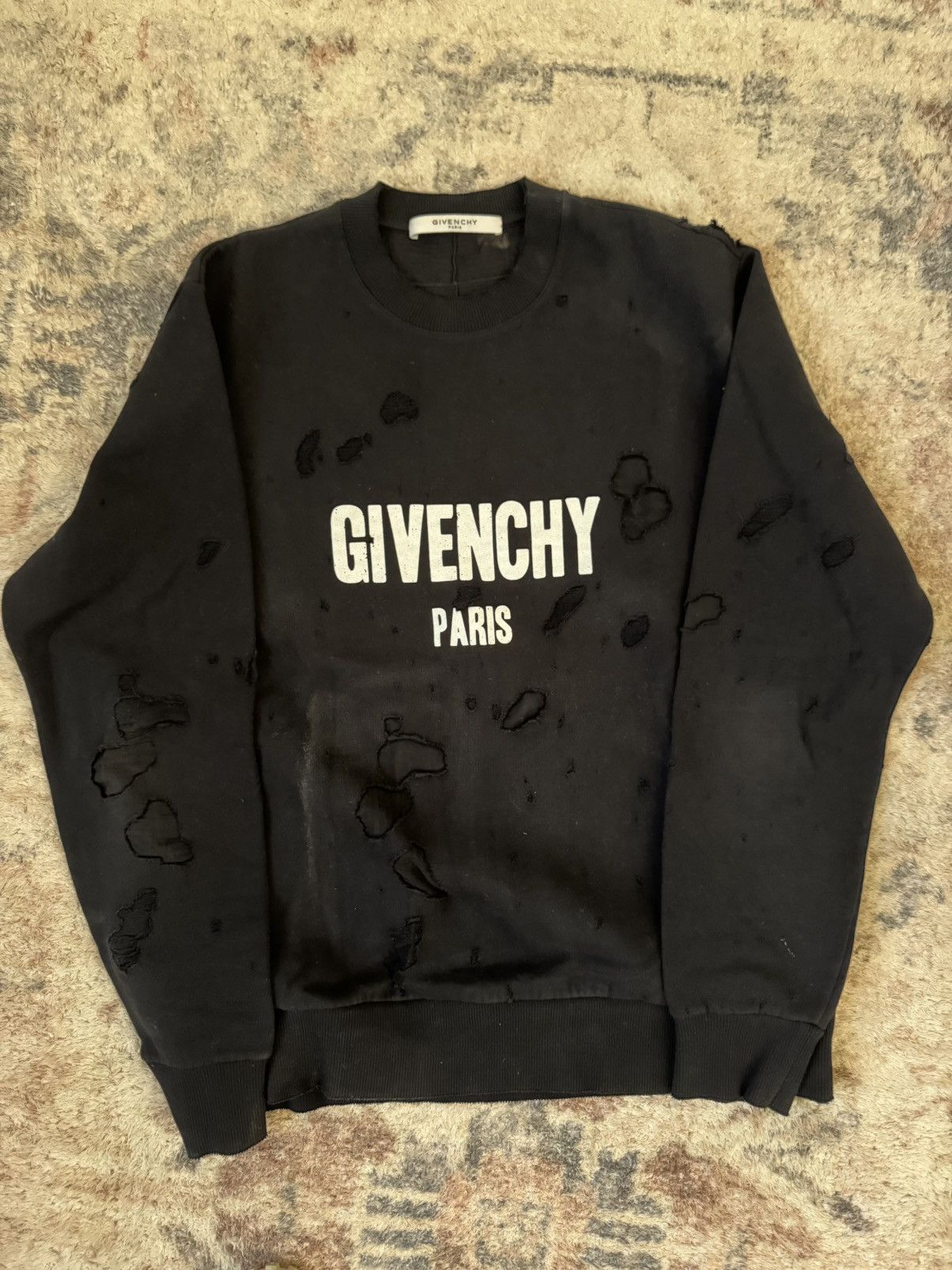 Distressed Givenchy sweatshirt
