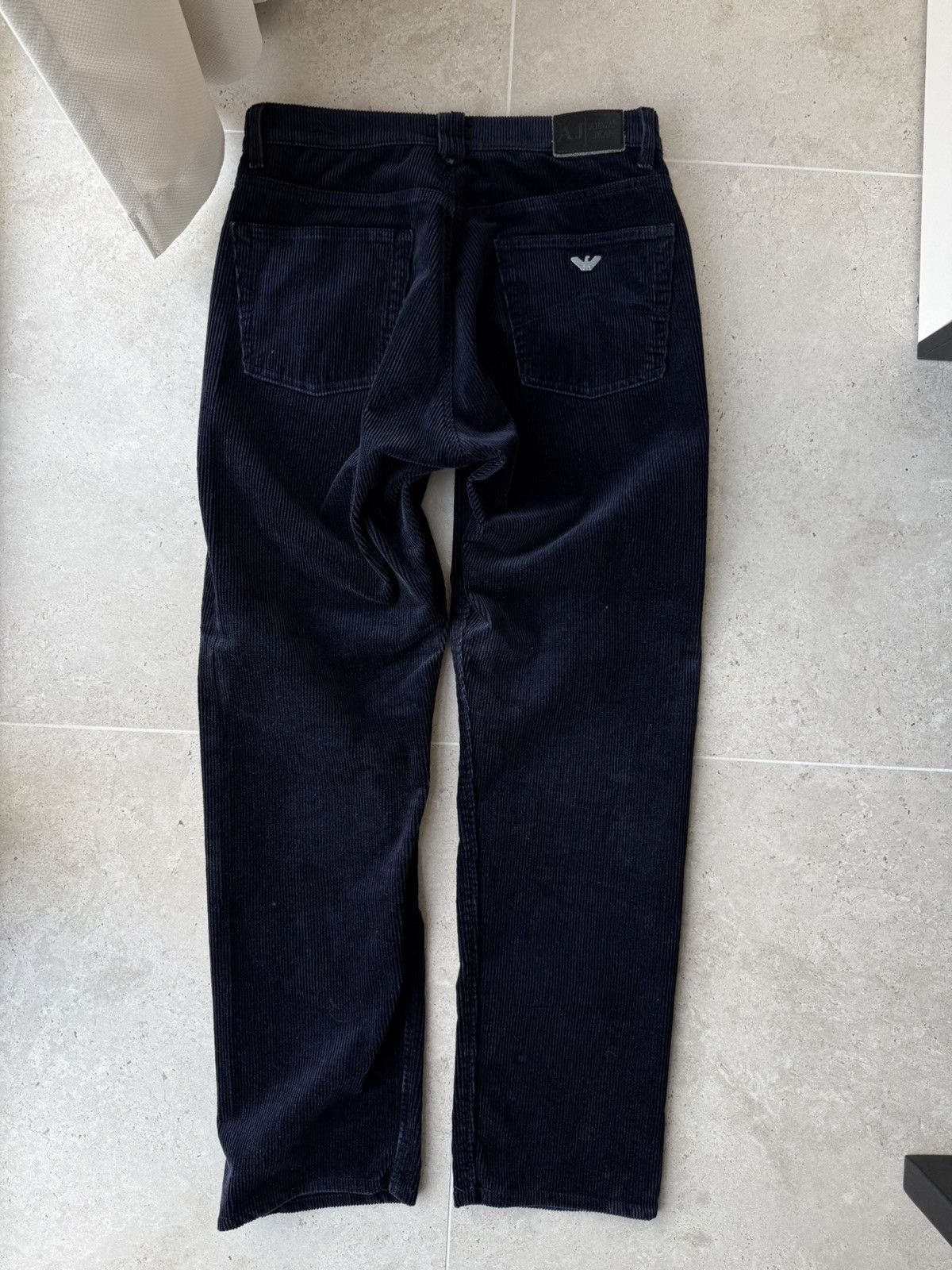 Armani Vintage 90s Giorgio Armani Jeans Corduroy Blue Pants 32 Size US 32 / EU 48 - 2 Thumbnail