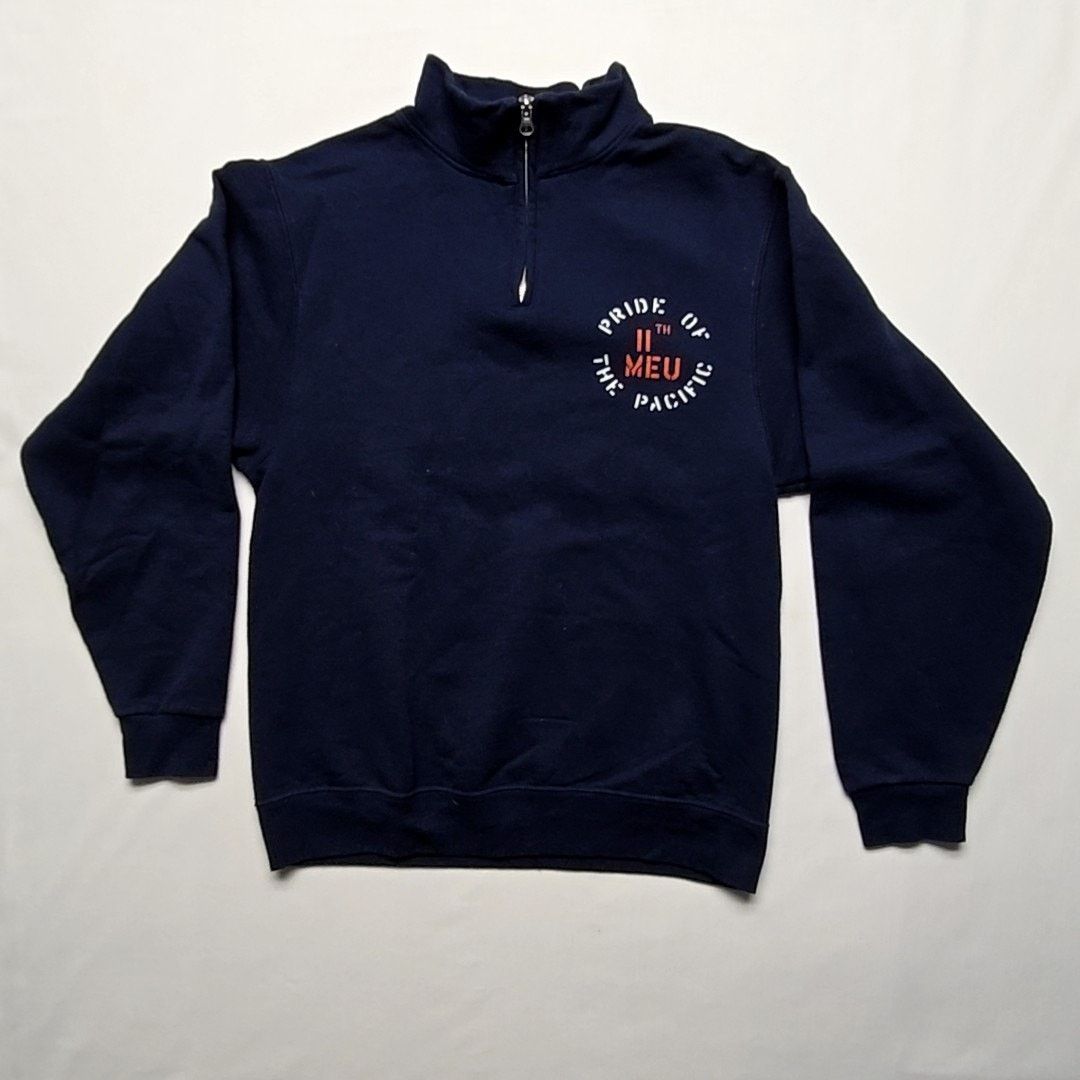 Jerzees Vintage Navy Pride of the Pacific II MEU Sweatshirt Small Size US S / EU 44-46 / 1 - 1 Thumbnail